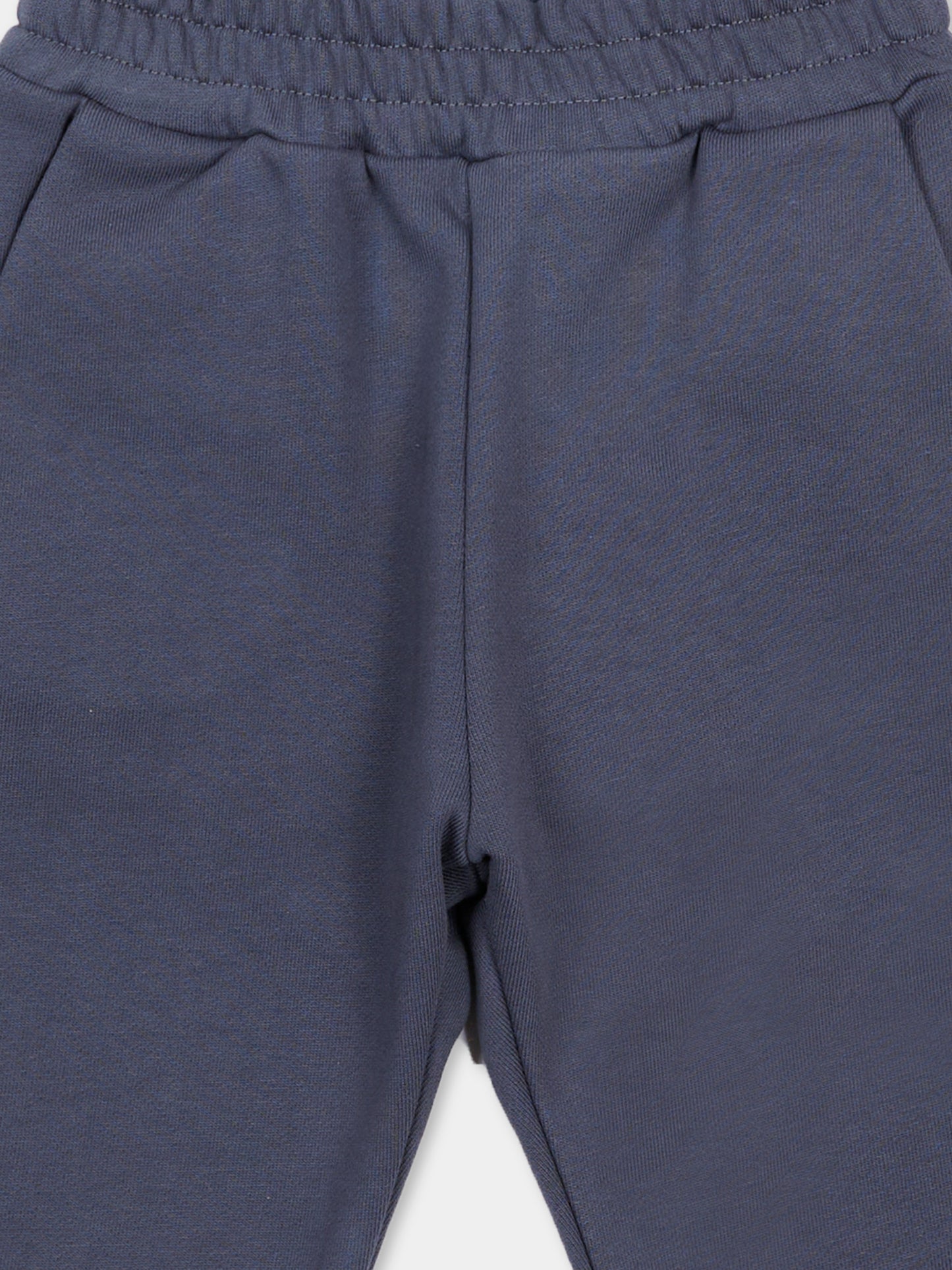 Pantaloni grigi per neonato con logo,Givenchy Kids,H31192 061