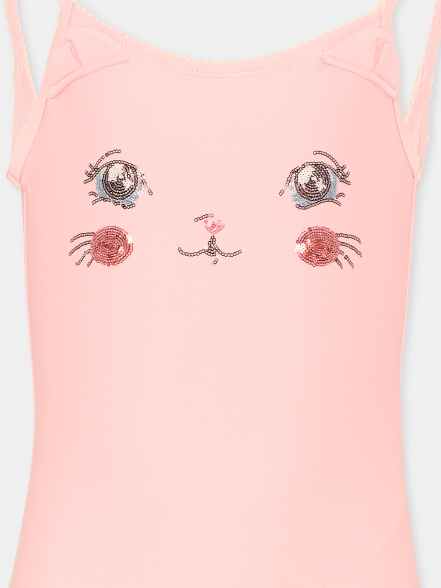 Costume rosa Kitty per bambina con paillettes,Konges Sløjd,KS104922 POWDER PINK