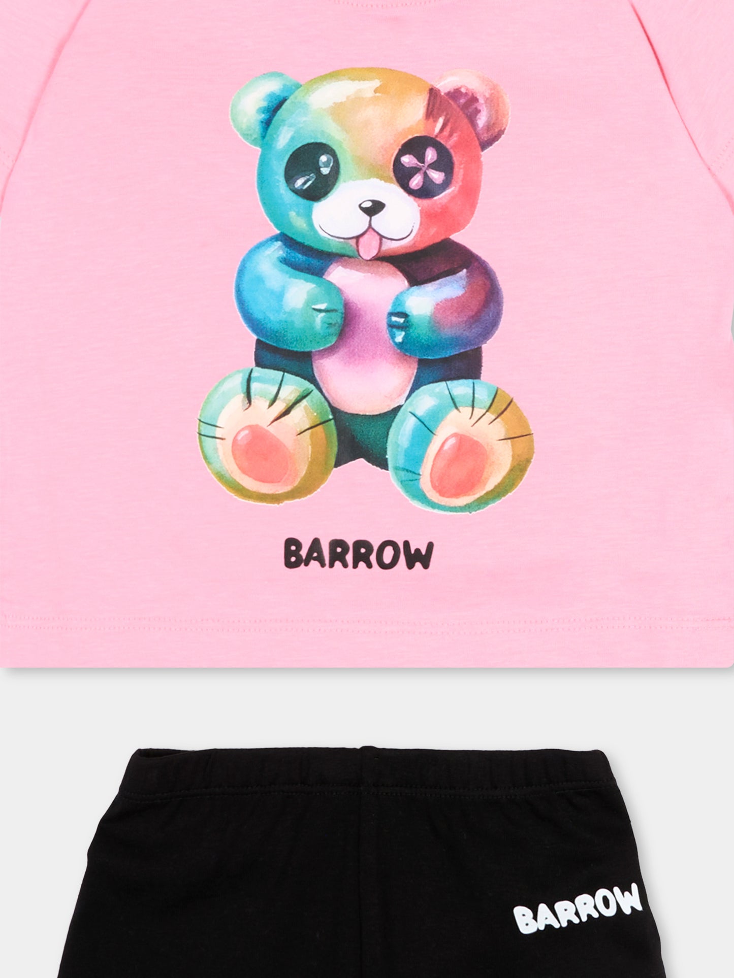 Completo sportivo rosa per neonata con Teddy Bear,Barrow,S6BKNGTL202 311/01