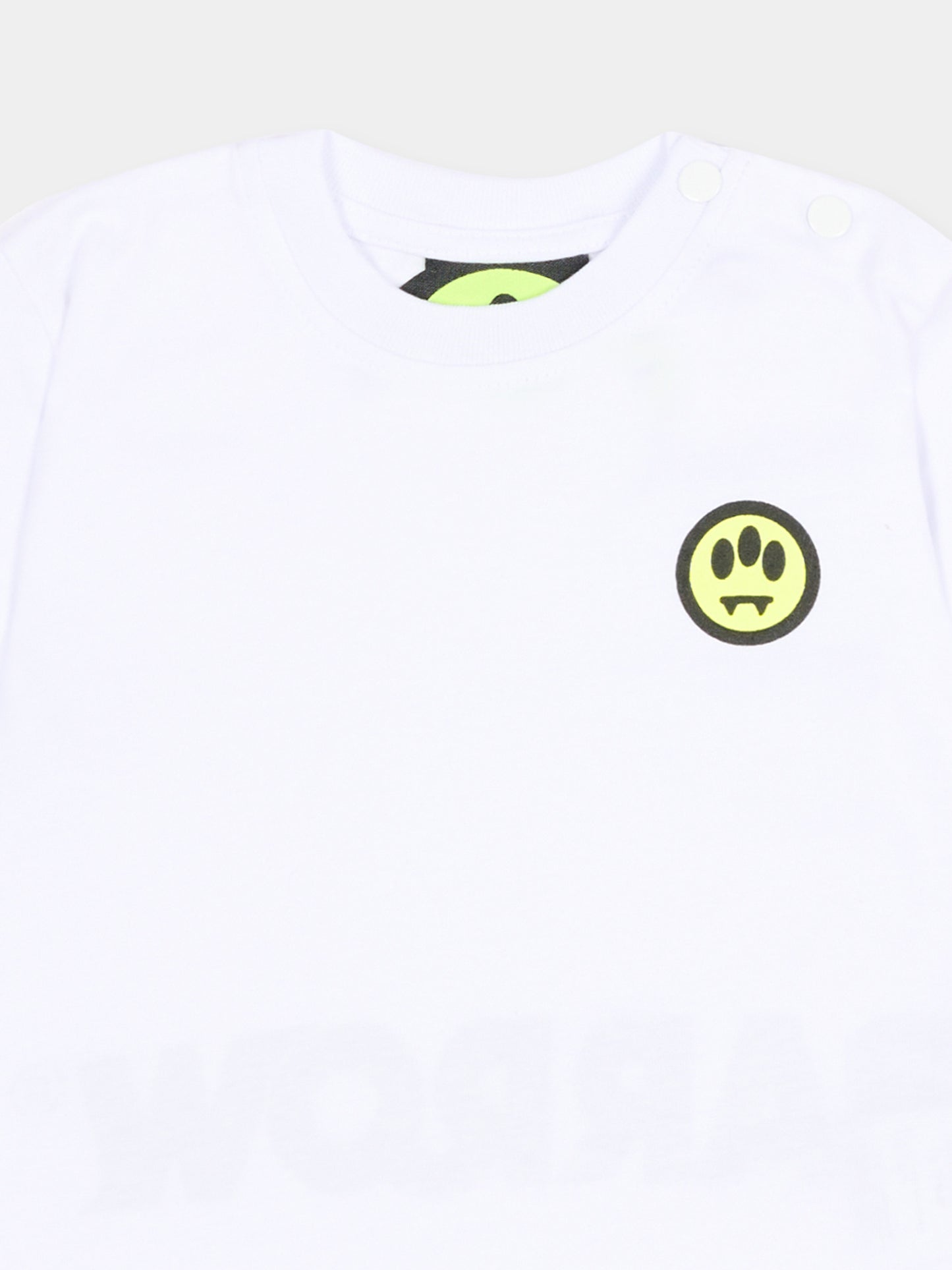 T-Shirt bianca per neonati con logo,Barrow,S6BKUNTH207 002