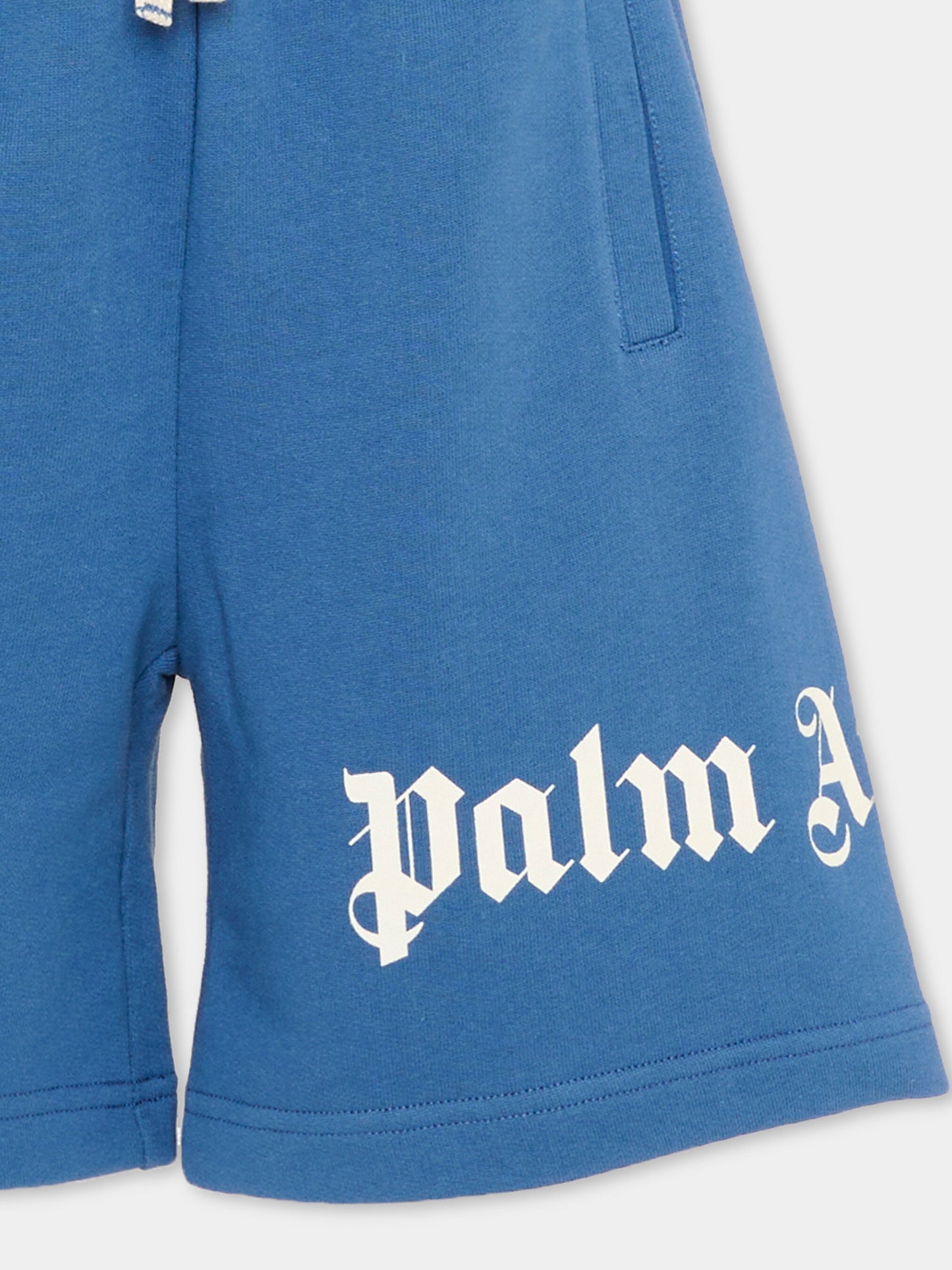 Shorts sportivi blu per bambini con logo,Palm Angels,PBCI006S26FLE001 060