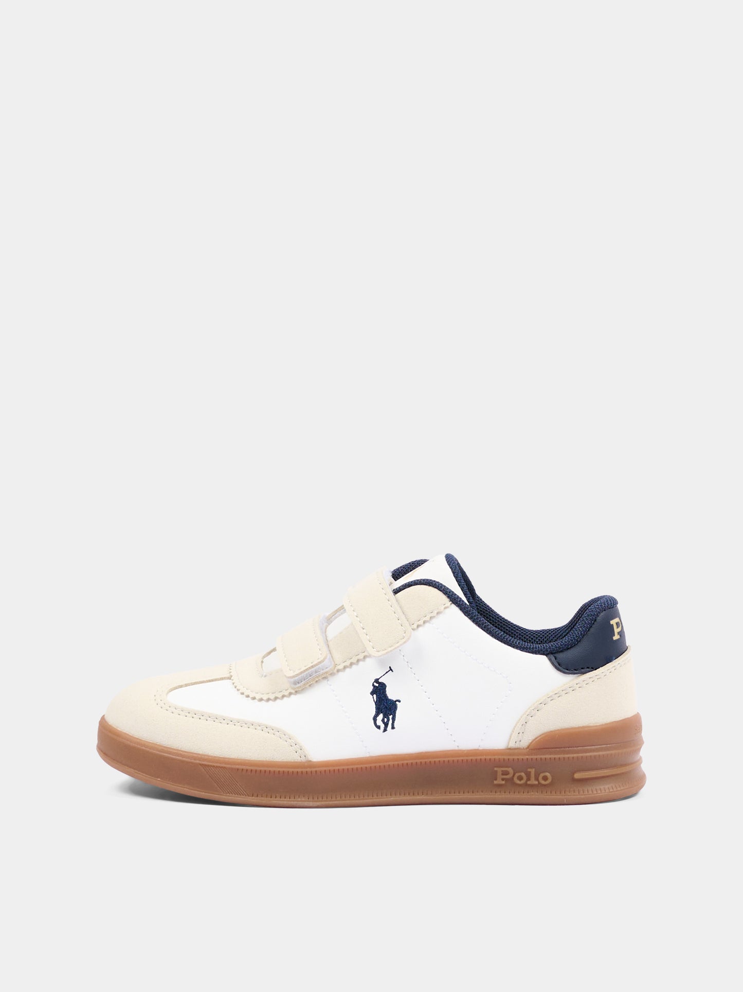 Sneakers bianche per bambini con Polo Pony,Ralph Lauren Kids,RL04997103