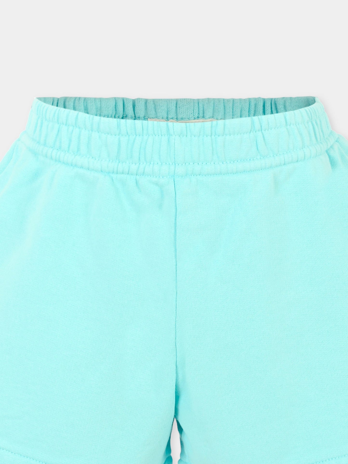 Shorts celesti per bambina con logo bianco,Mc2 Saint Barth,CATE0002 00769F