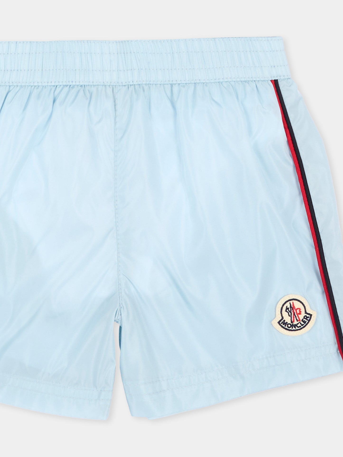 Boxer mare celeste per neonato con logo,Moncler Kids,L1951 2C00004 53326 711