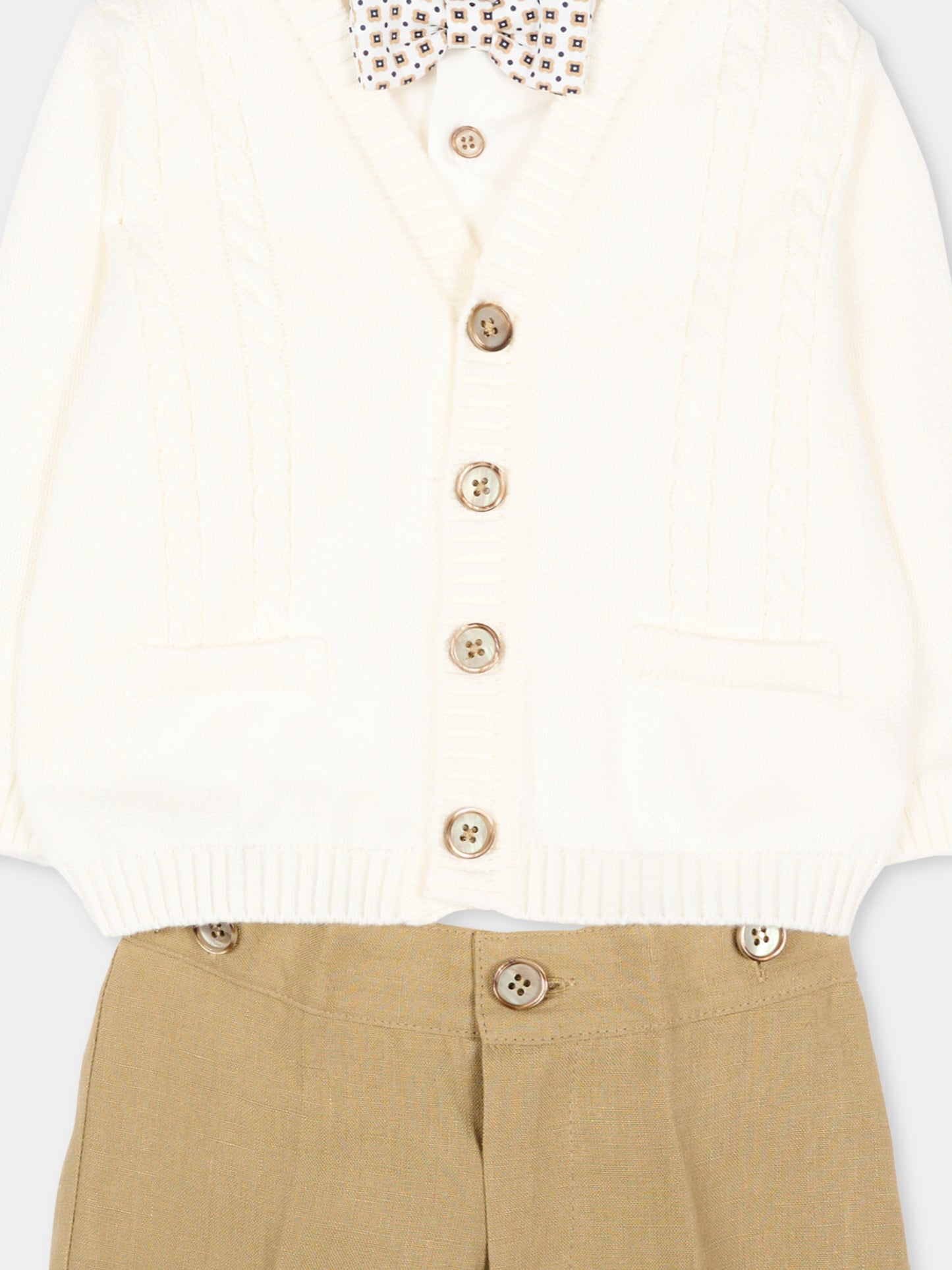 Completo elegante beige per neonato,Colorichiari,MN408422 4951 26