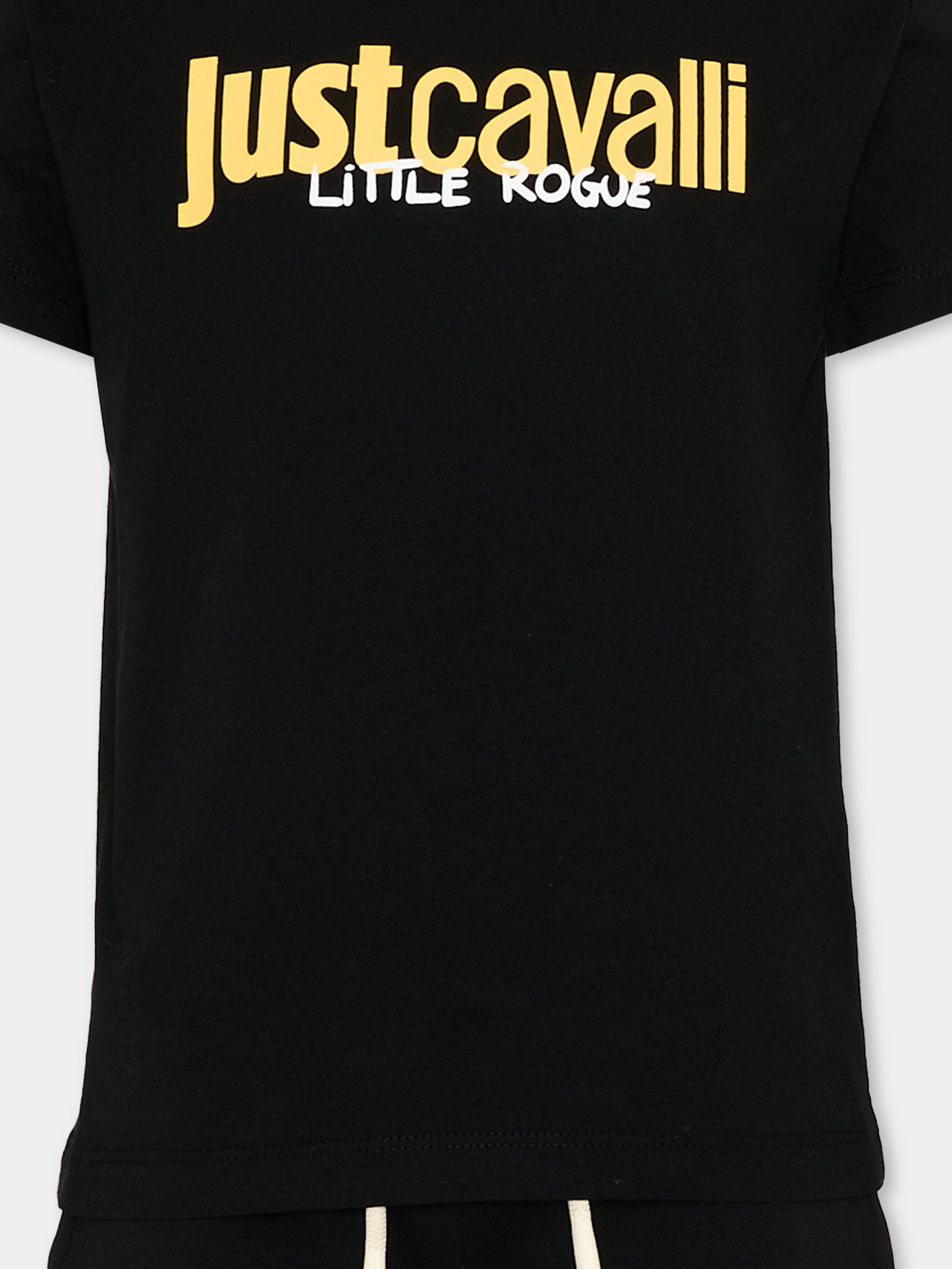 Completo sportivo nero per bambini con logo,Just Cavalli Kids,JIP26090CJ BLACK