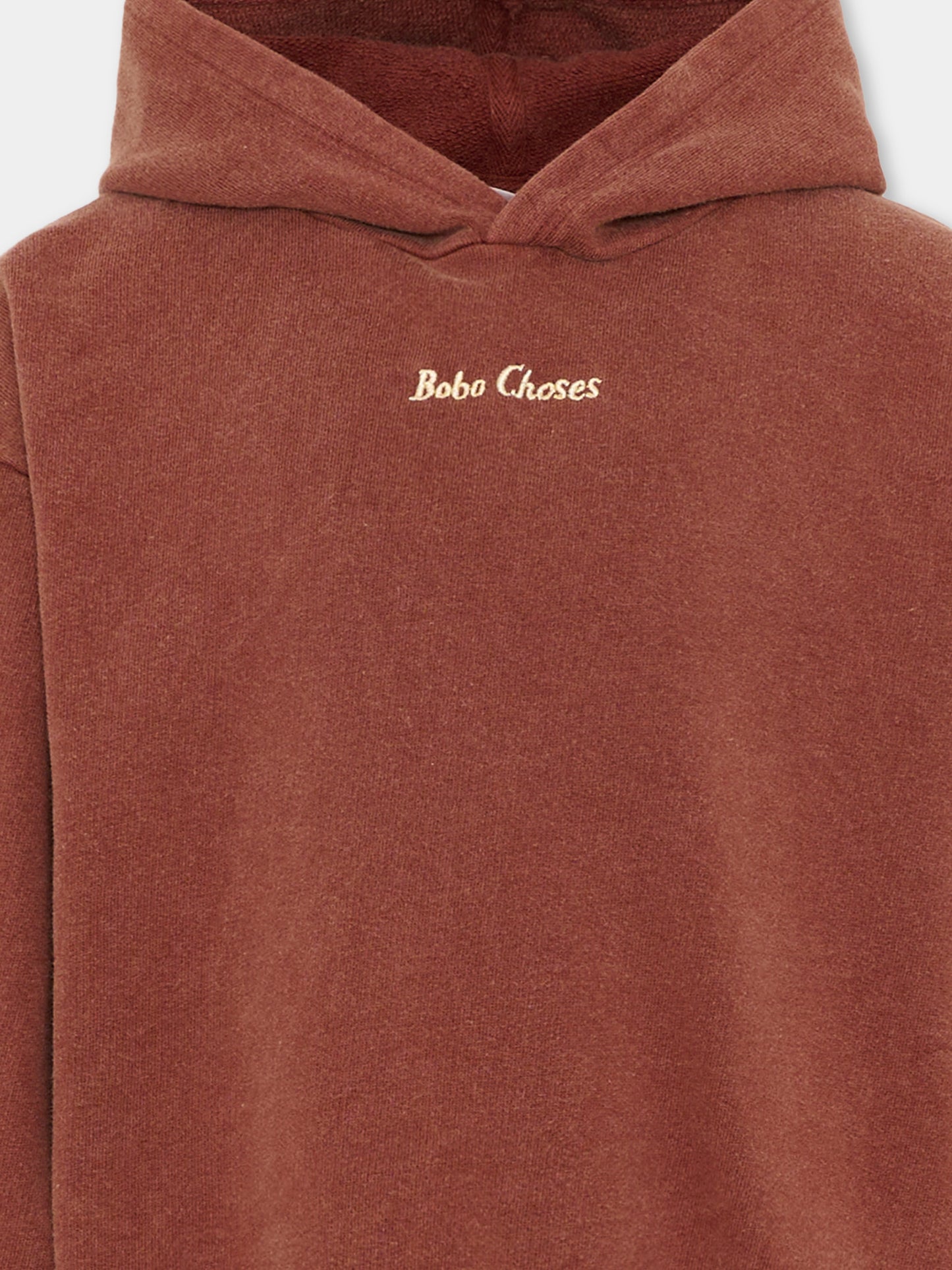 Felpa marrone per bambini con logo,Bobo Choses,B126AC052