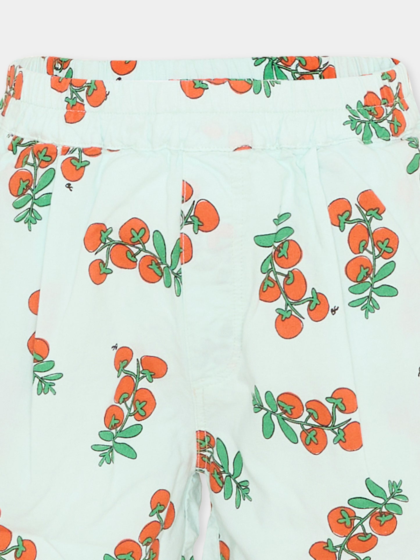 Shorts azzurro per bambina con stampa pomodori,Bobo Choses,B126AC067
