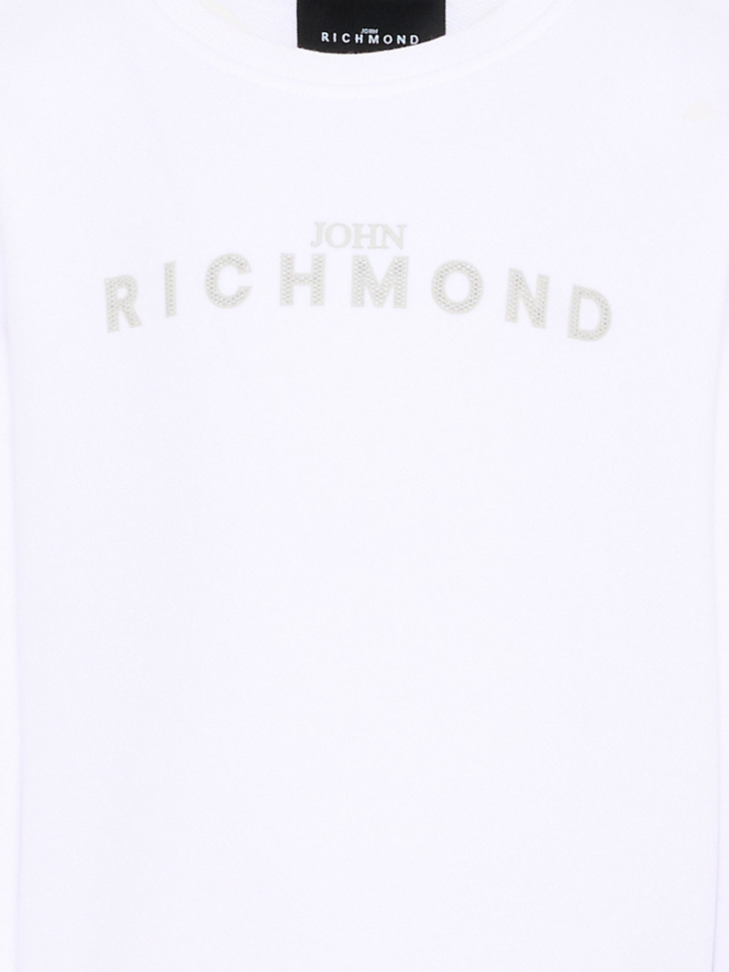 Felpa bianca per bambini con logo,Richmond,RBP26013FE WHITE