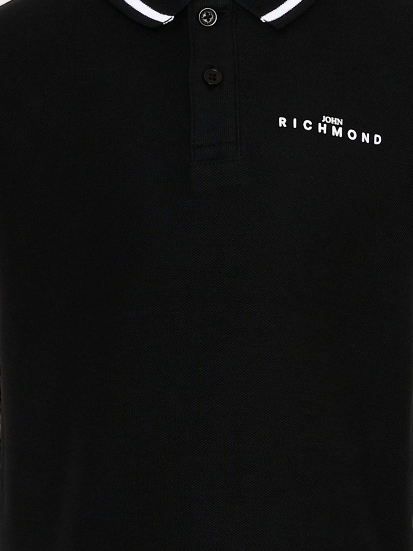 Polo nera per bambino con logo,Richmond,RBP26022PO BLACK