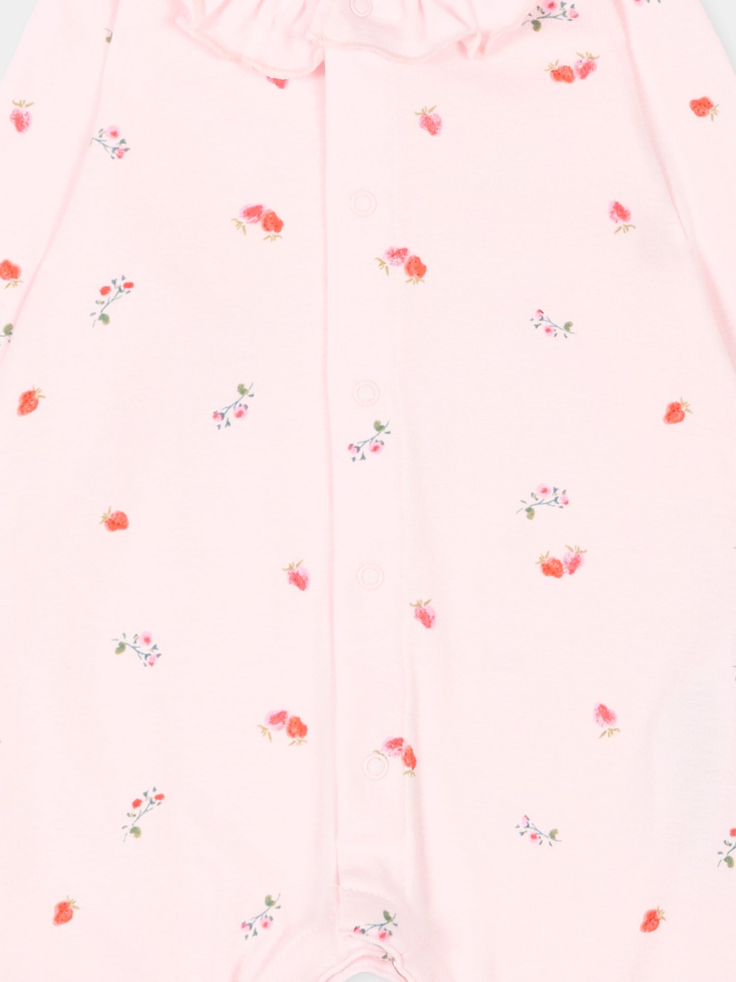 Tutina rosa per neonata a fiori,Petit Bateau,A0F2T BARELY/MULTICO 01