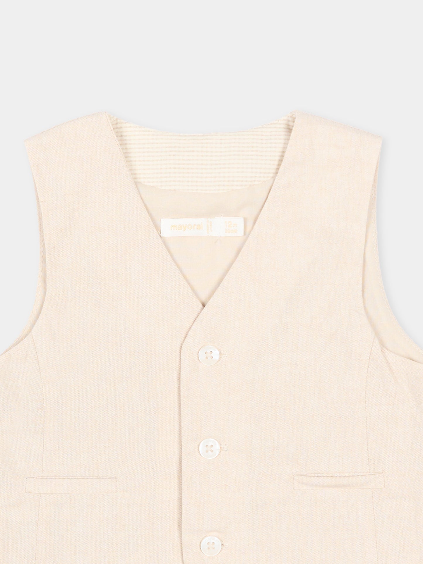 Panciotto beige per neonato,Mayoral,1312 014