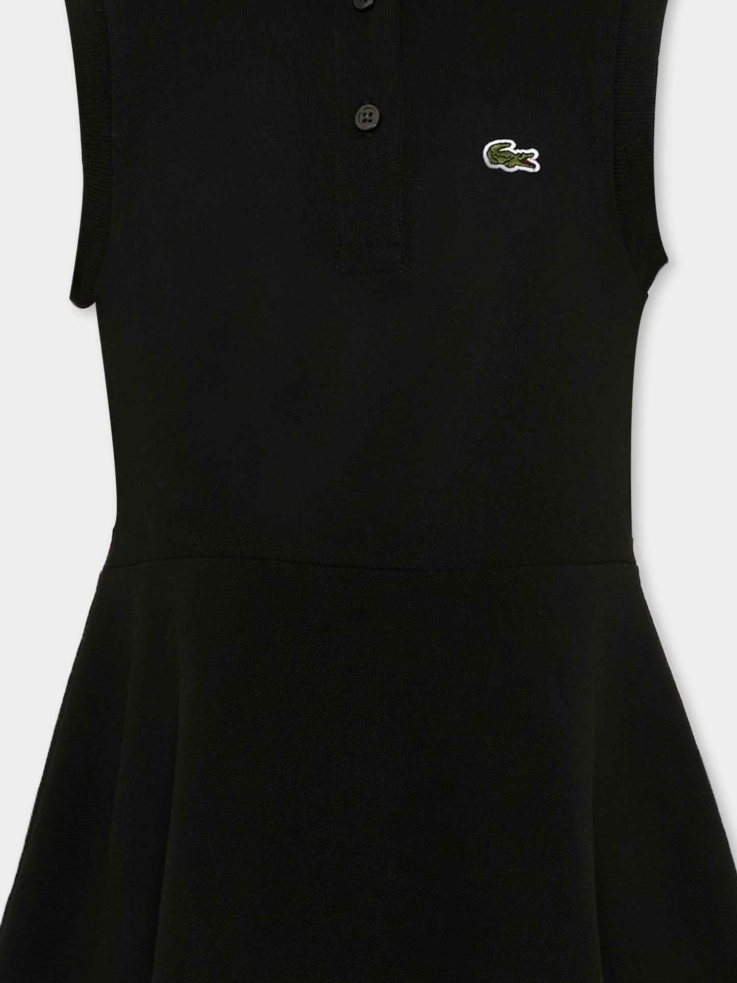Vestito nero per bambina con logo,Lacoste,7496 K96