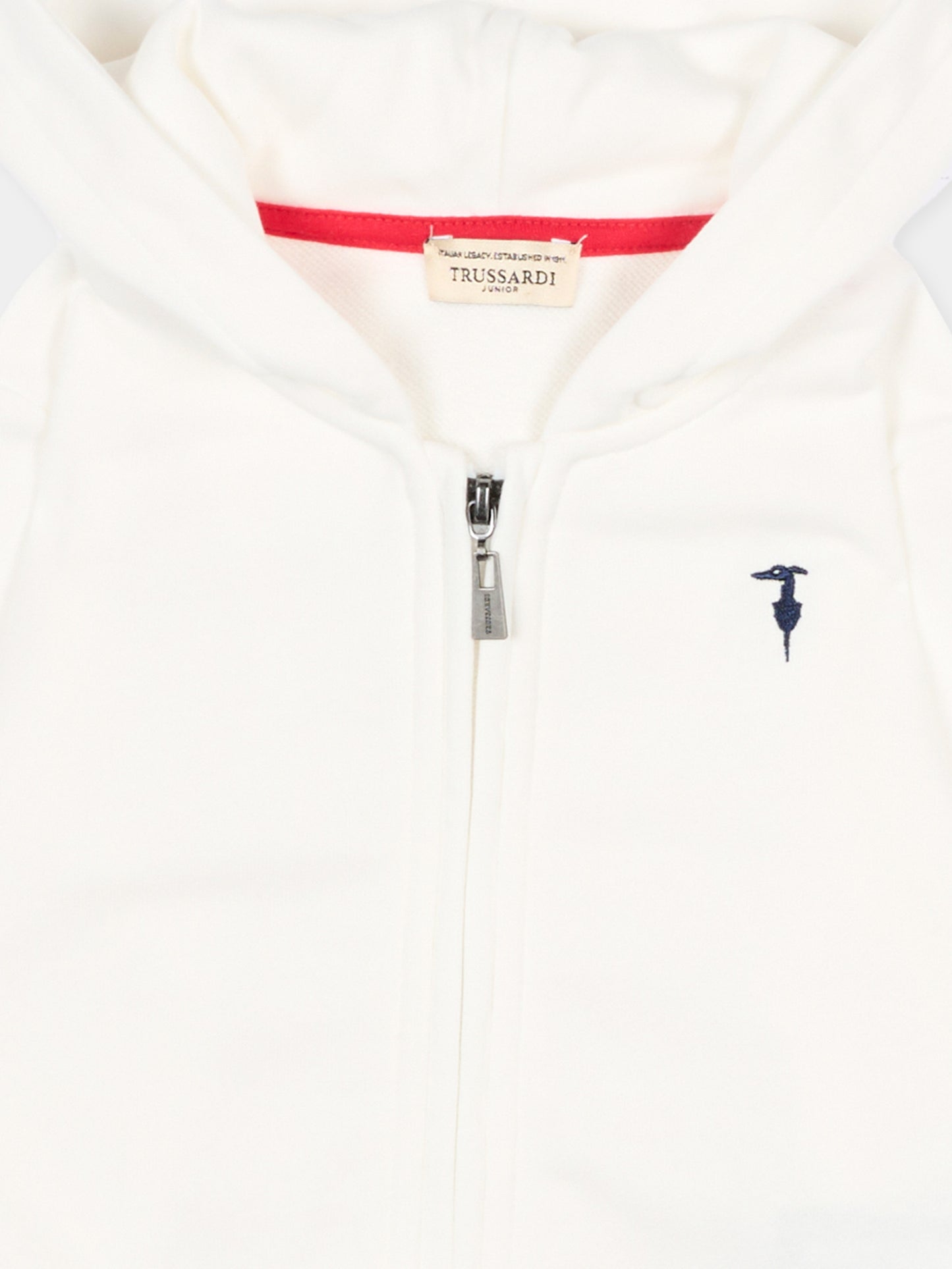 Felpa bianca per neonato con levriero,Trussardi Junior,TIP26090FE WHITE