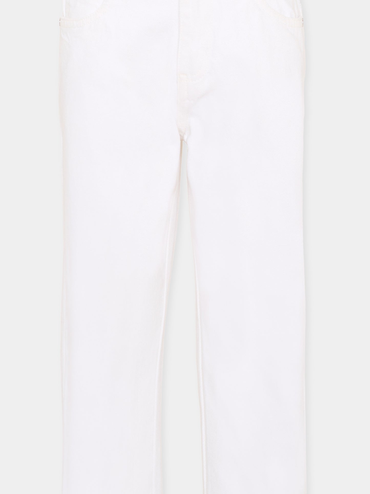 Pantalone bianco per bambino in denim,Trussardi Junior,TBP26017PA WHITE OPTICAL