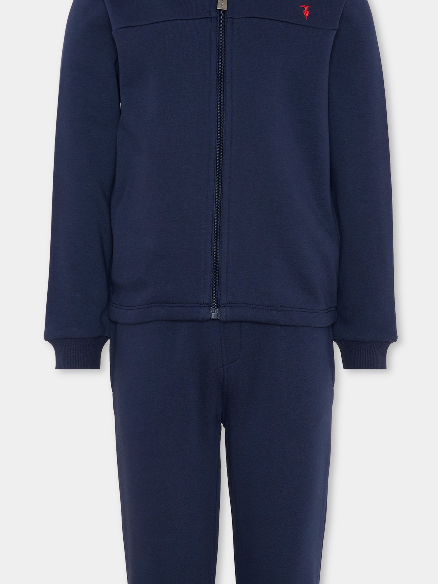 Completo sportivo blu per bambino con logo,Trussardi Junior,TIP26100CF BLUE ESTATE