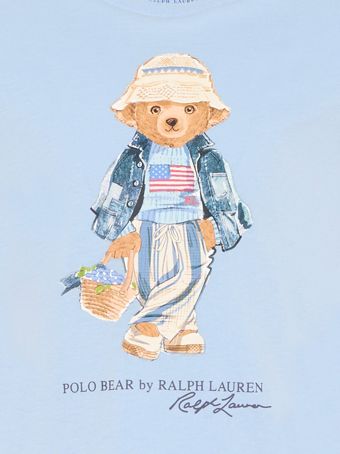 T-shirt celeste Polo Bear per bambino,Ralph Lauren Kids,A11759001