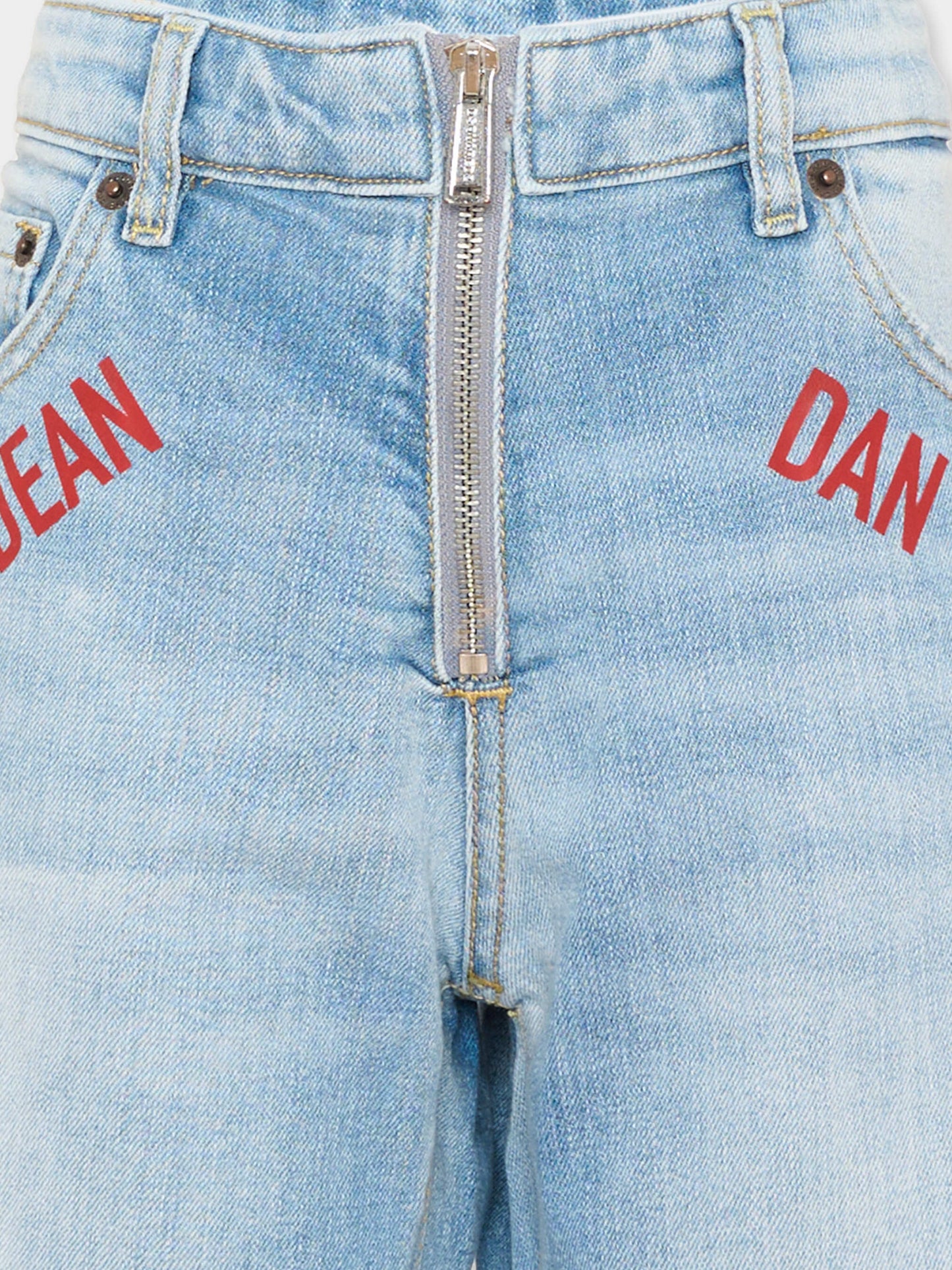 Shorts denim per bambino con logo,Dsquared2,DQ3345 D0AHN DQ01