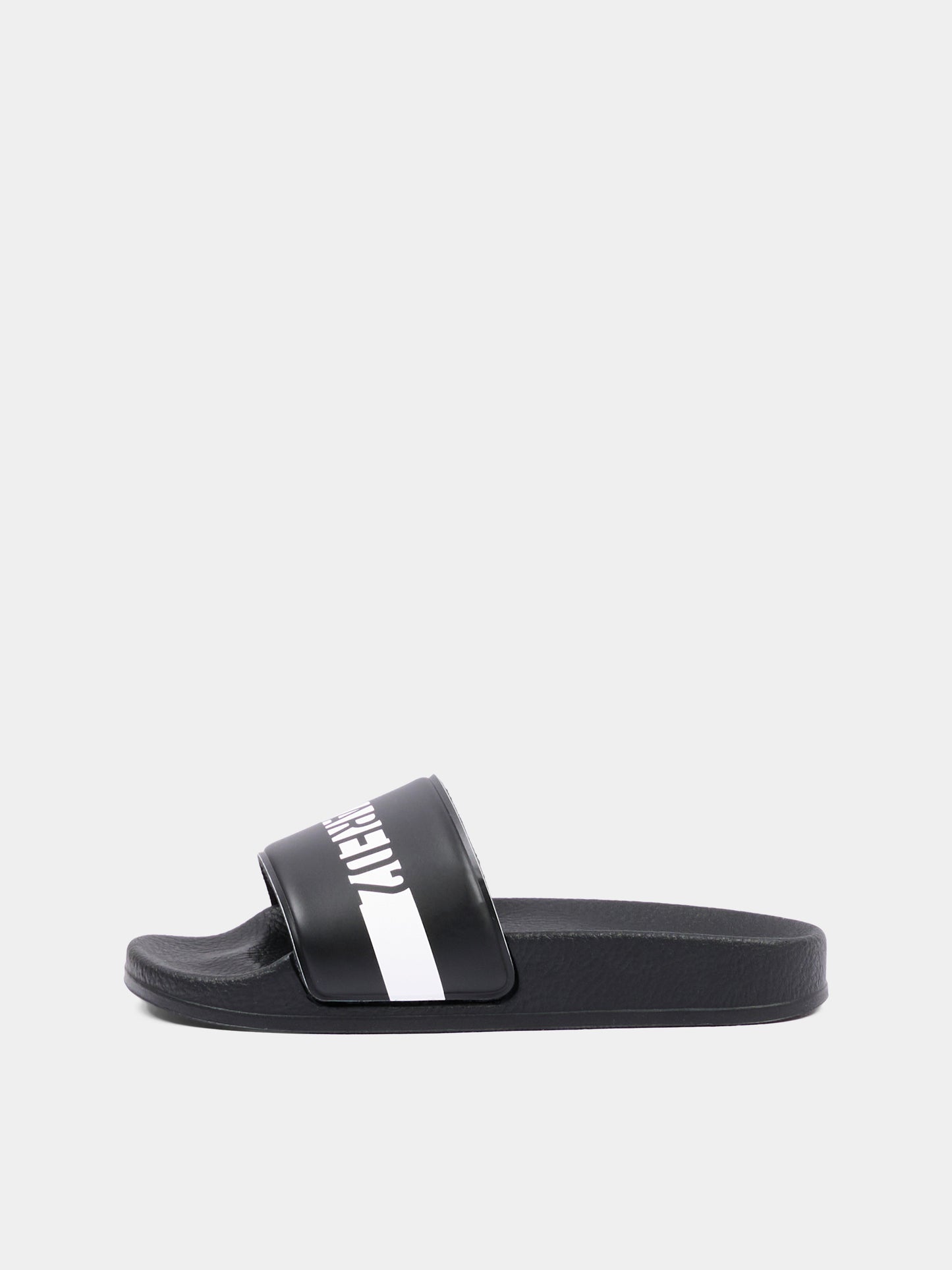 Ciabatte nere per bambini con logo,Dsquared2,DQ3383 KF025 DQ900