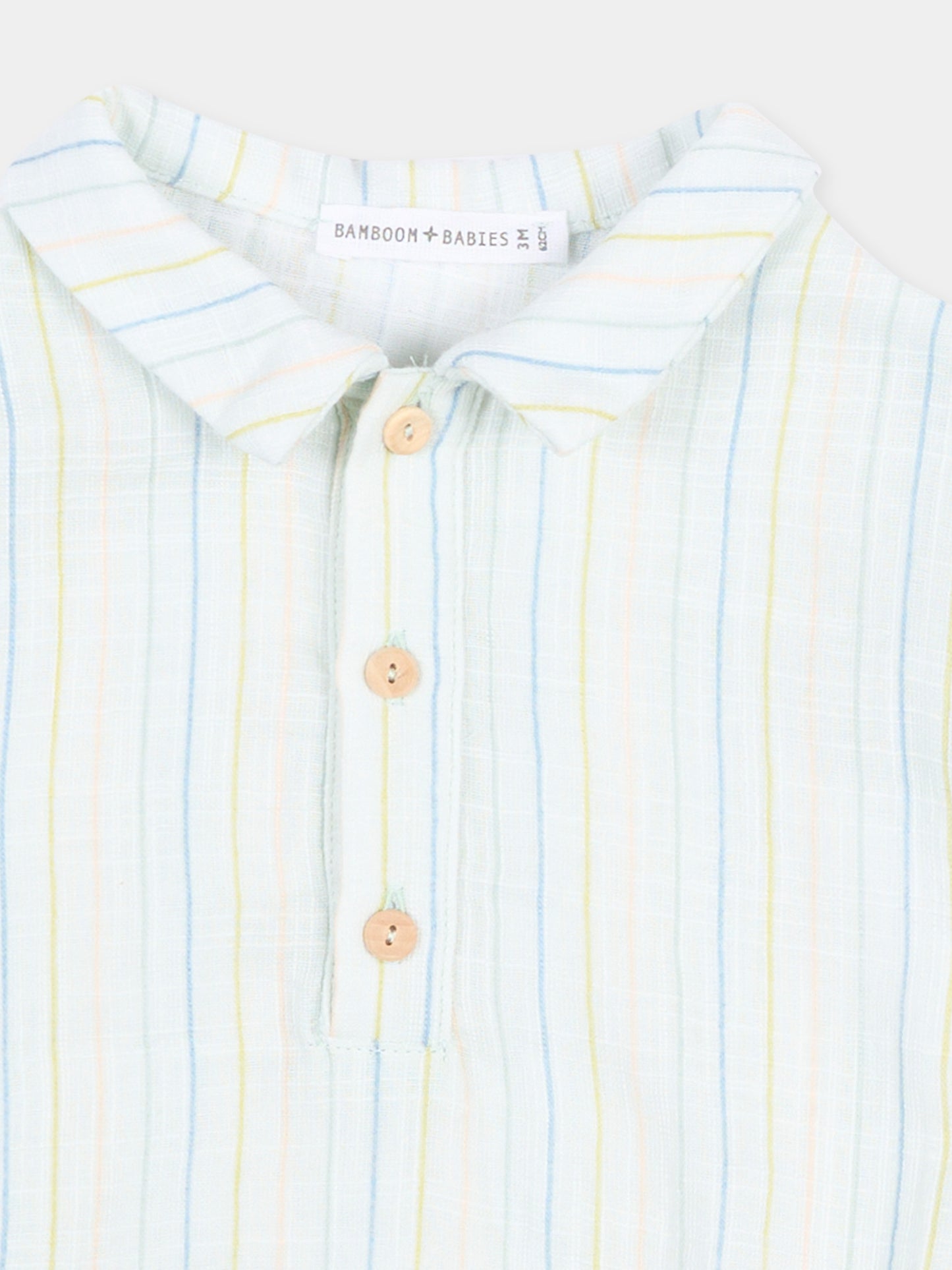 Pagliaccetto azzurro a righe per neonato,Bamboom,1113TE00070 STRIPE ACQUA