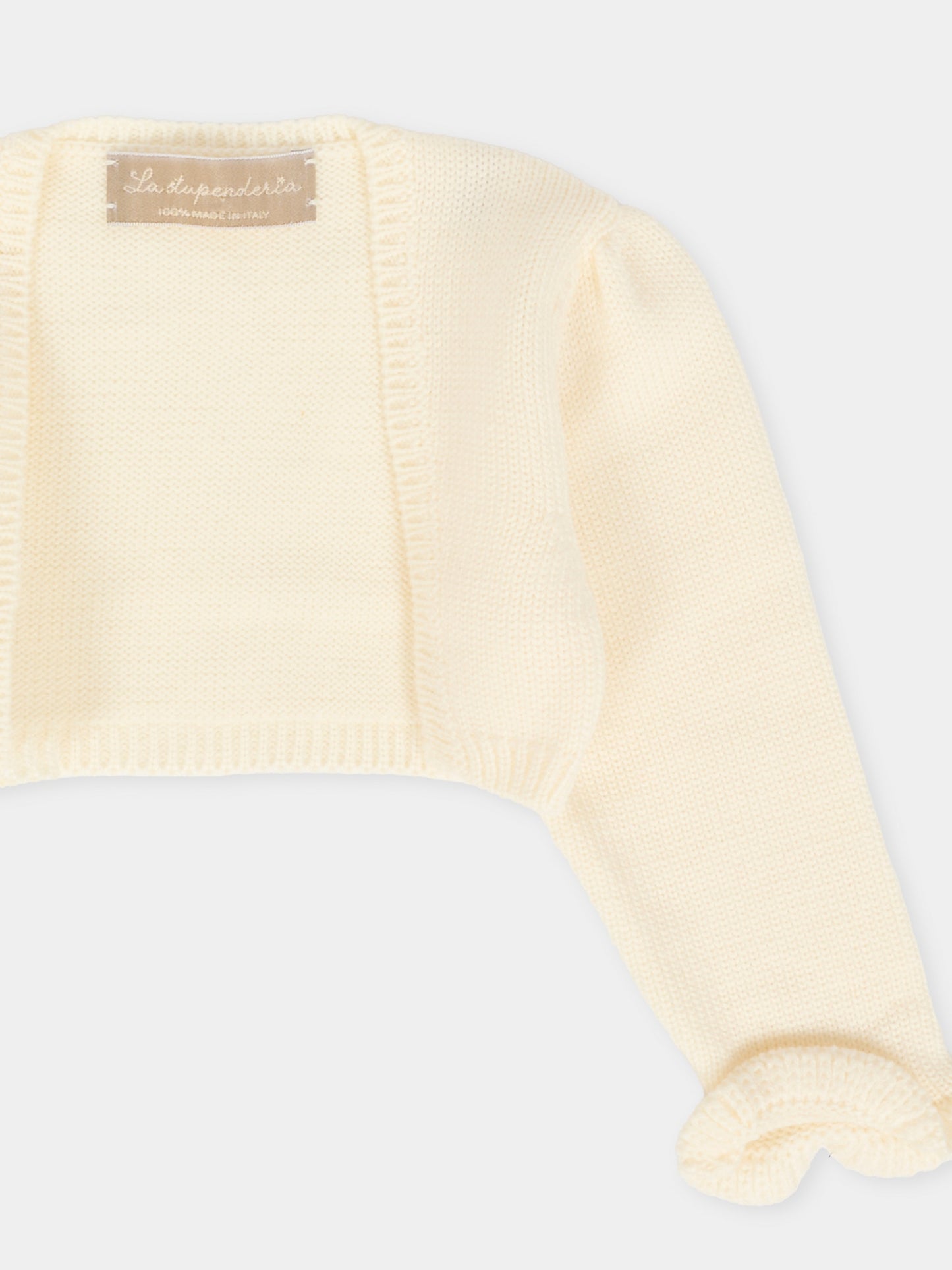 Coprispalle avorio per neonata,La Stupenderia,1WCSP62 802