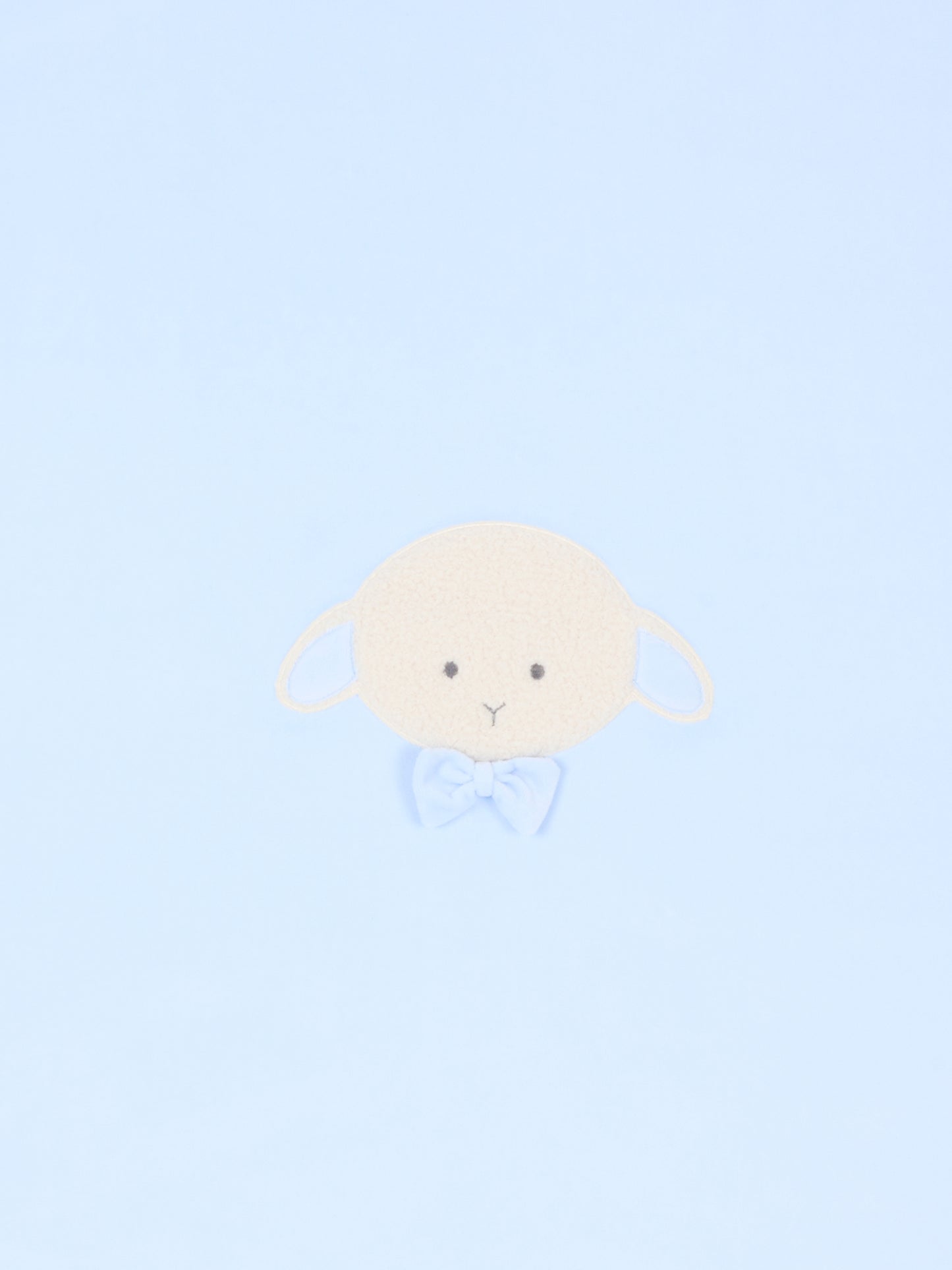 Coperta celeste per neonato con agnellino e papillon,Le Boo Beebè,CBC011 40