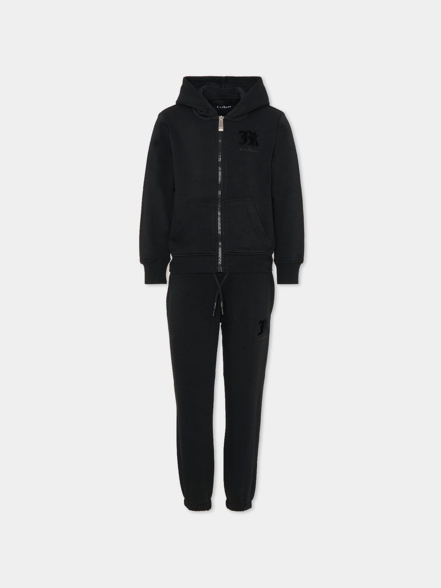 Completo nero per bambino con logo,Richmond,RBA25001CF BLACK