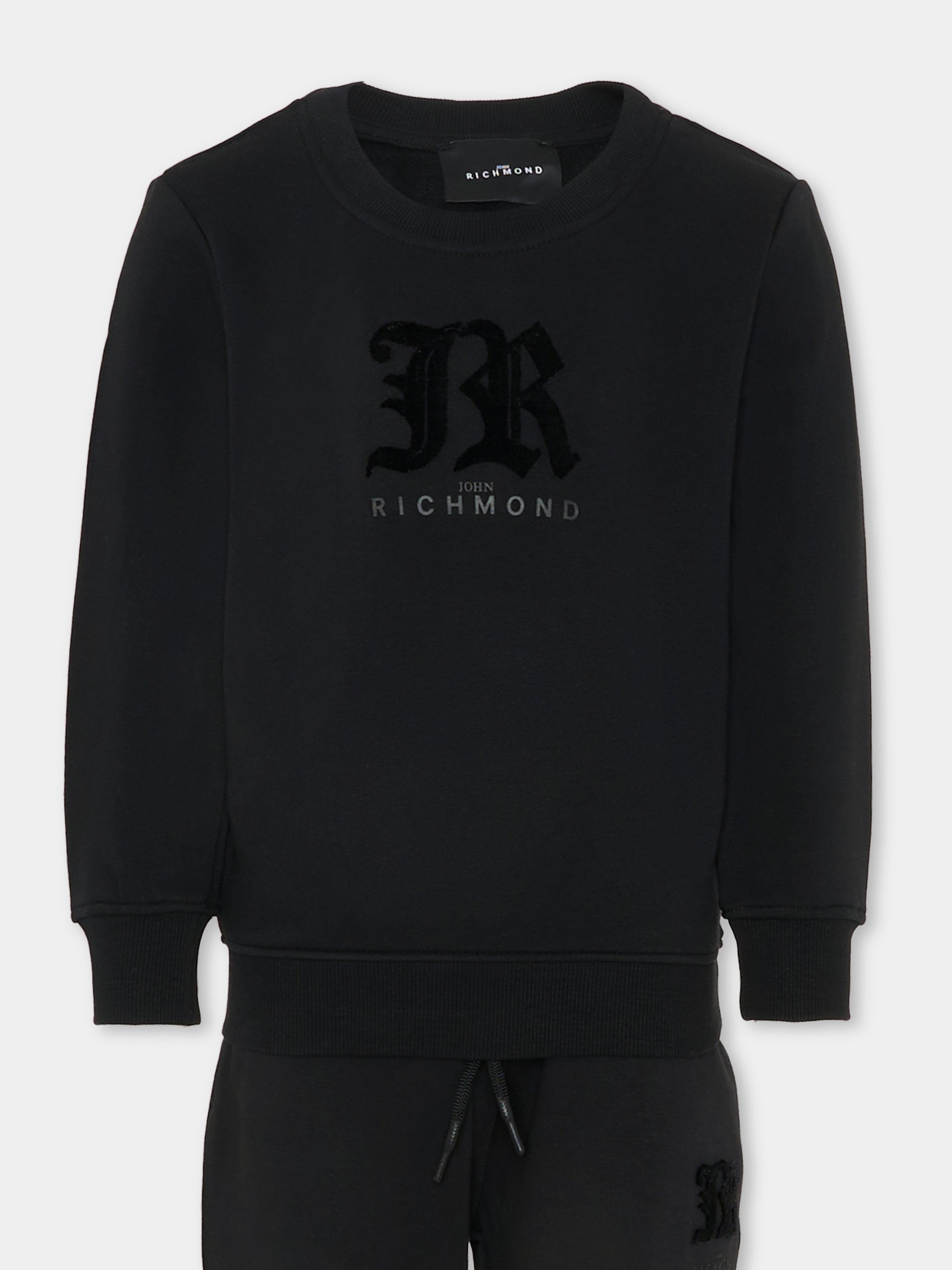 Completo nero per bambino con logo,Richmond,RBA25002CF BLACK