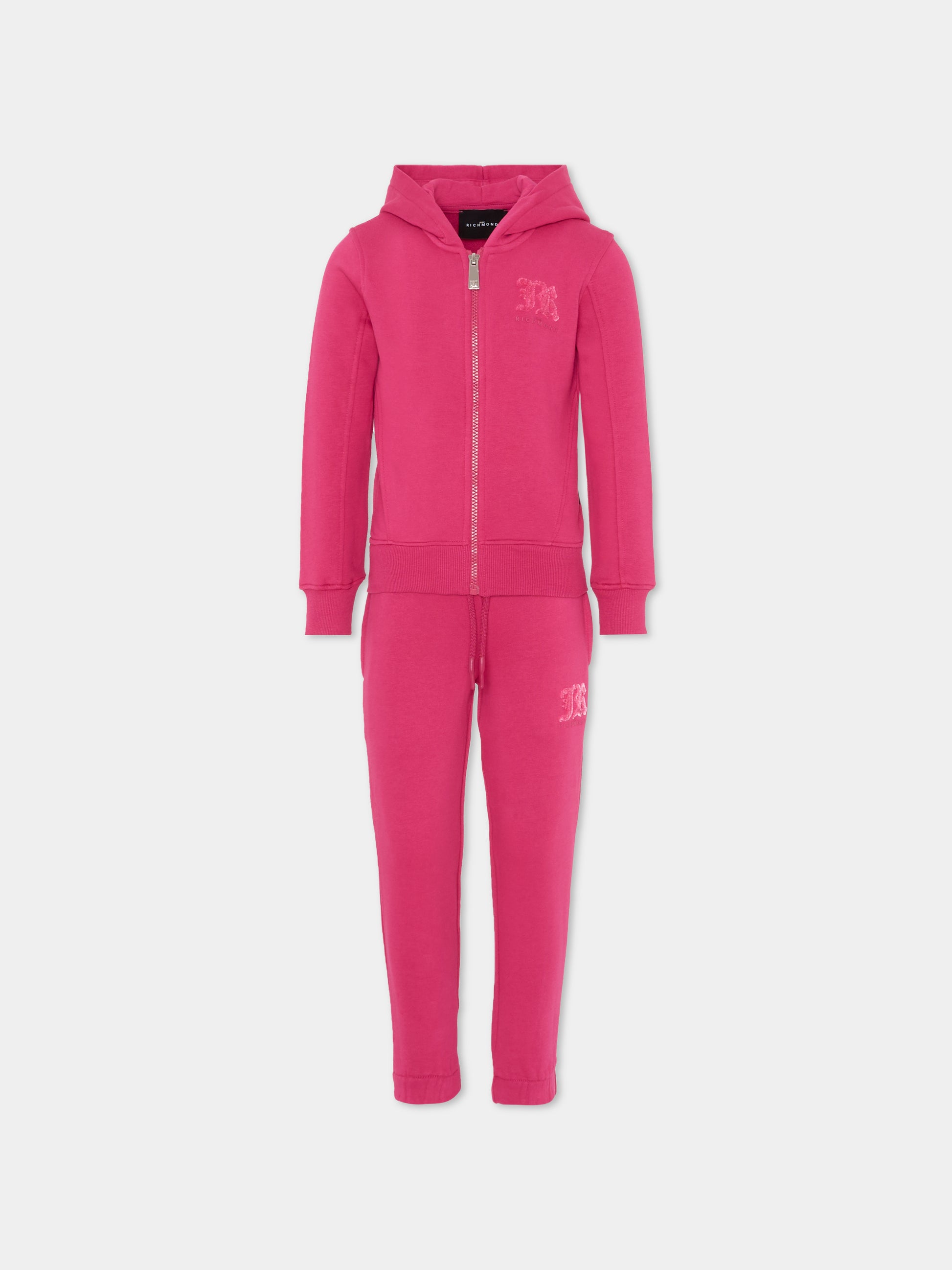 Completo fucsia per bambina con logo,Richmond,RGA25001CF VIVACIOUS