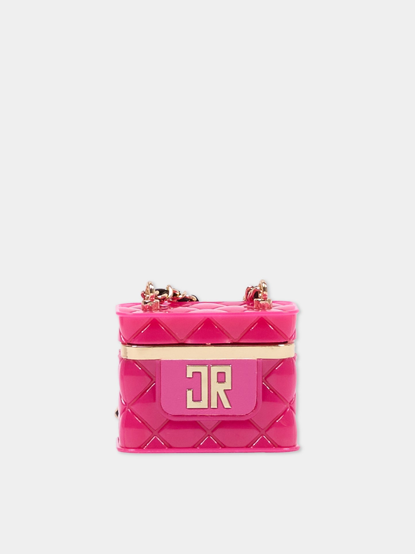 Micro Borsa fucsia per bambina con logo oro,Richmond,RGA25026BO HONEYSUCKLE