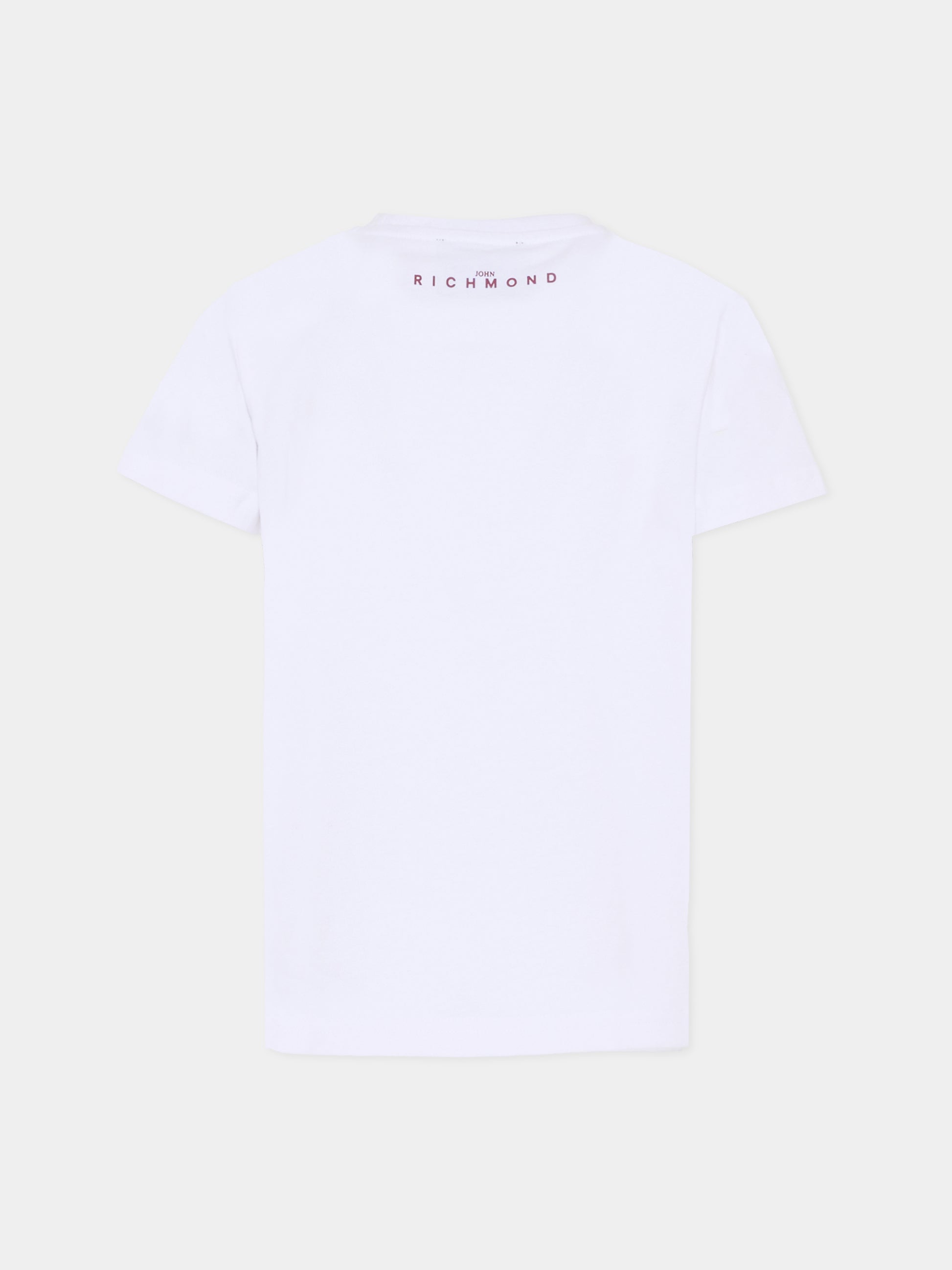 T-shirt bianca per bambina con logo,Richmond,RGA25078TS WHITE