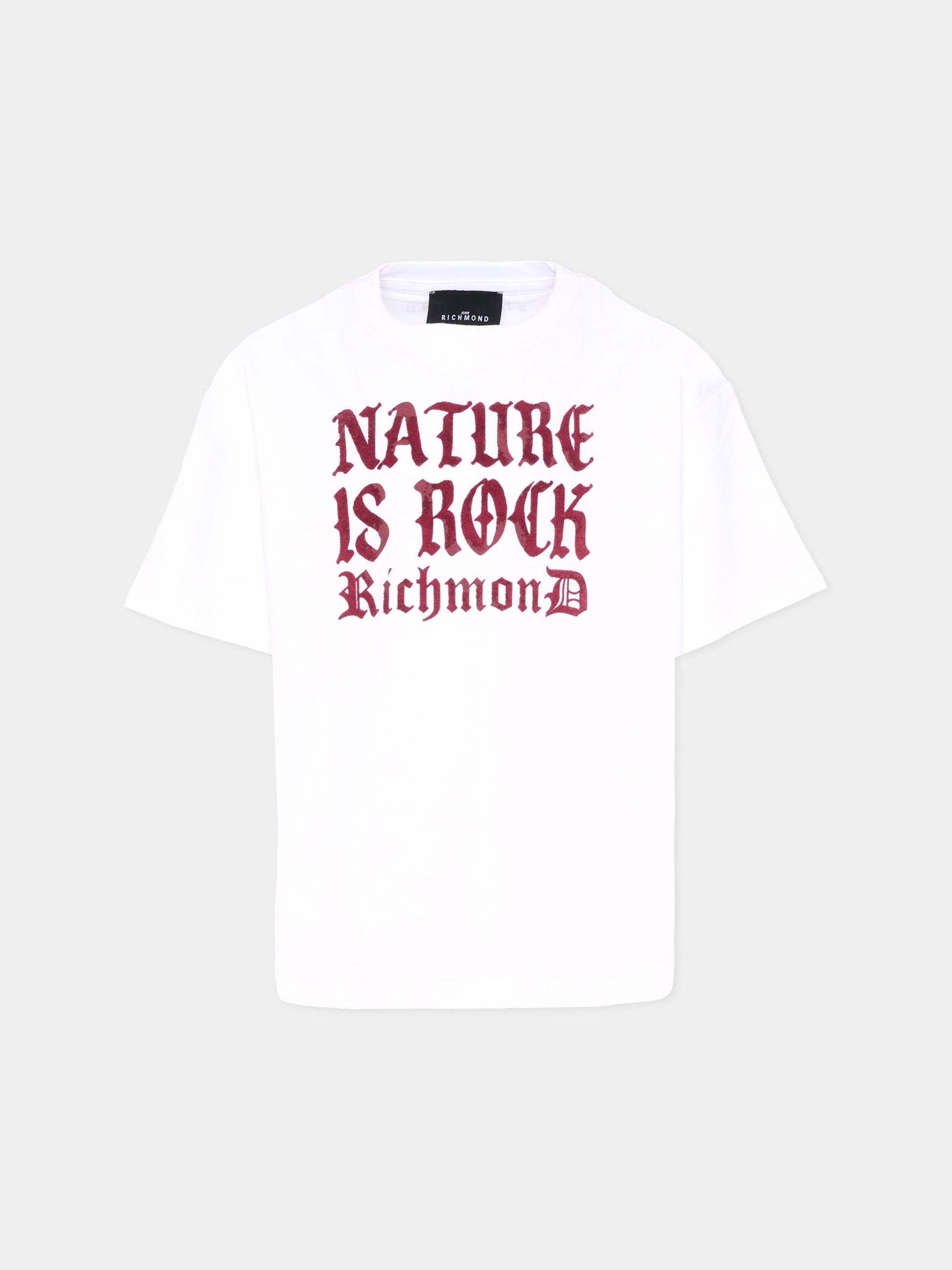 T-shirt bianca per bambina con logo,Richmond,RGA25115TS WHITE
