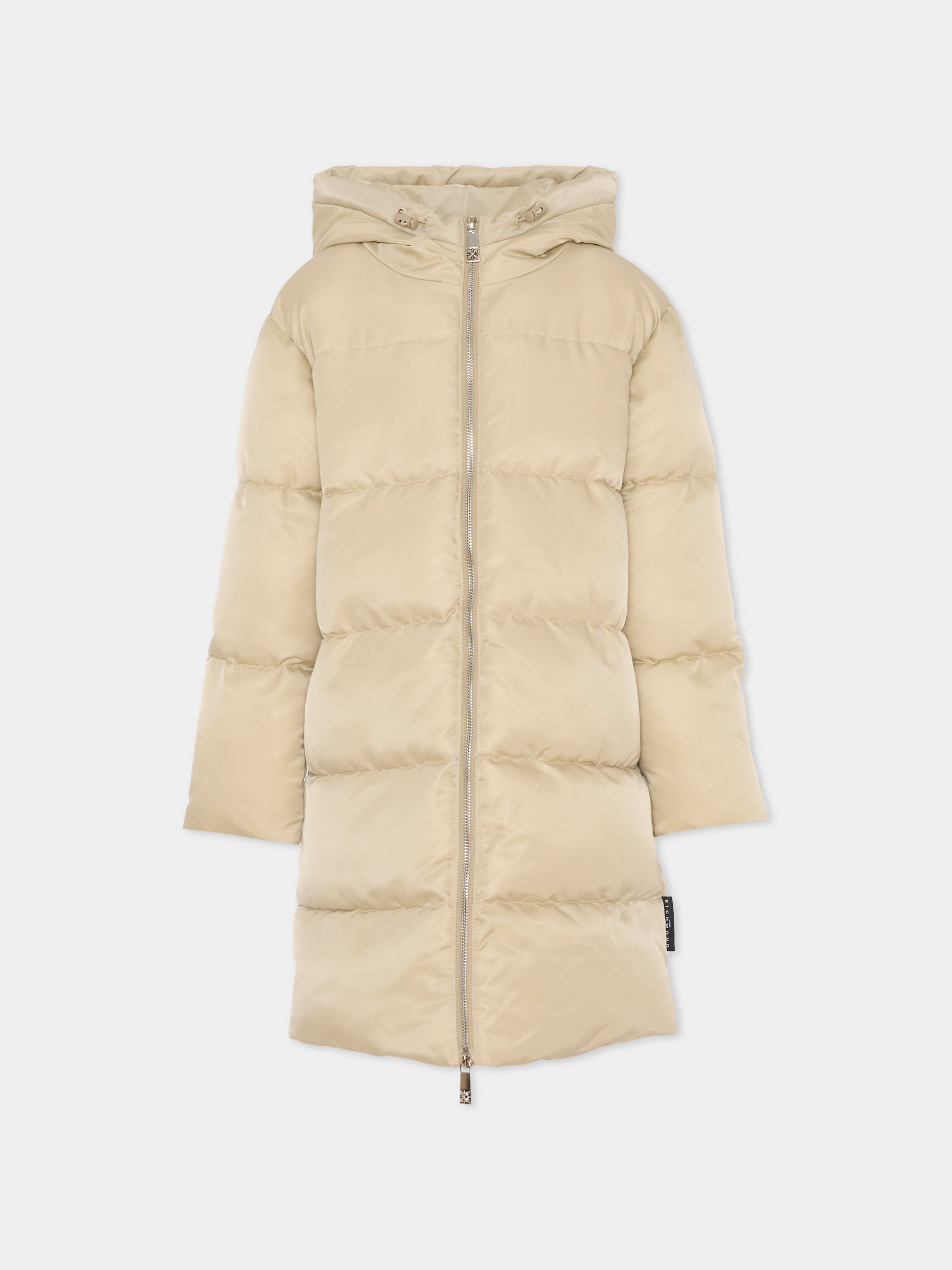 Piumino beige per bambina con logo,Richmond,RGA25146PI TRENCH COAT