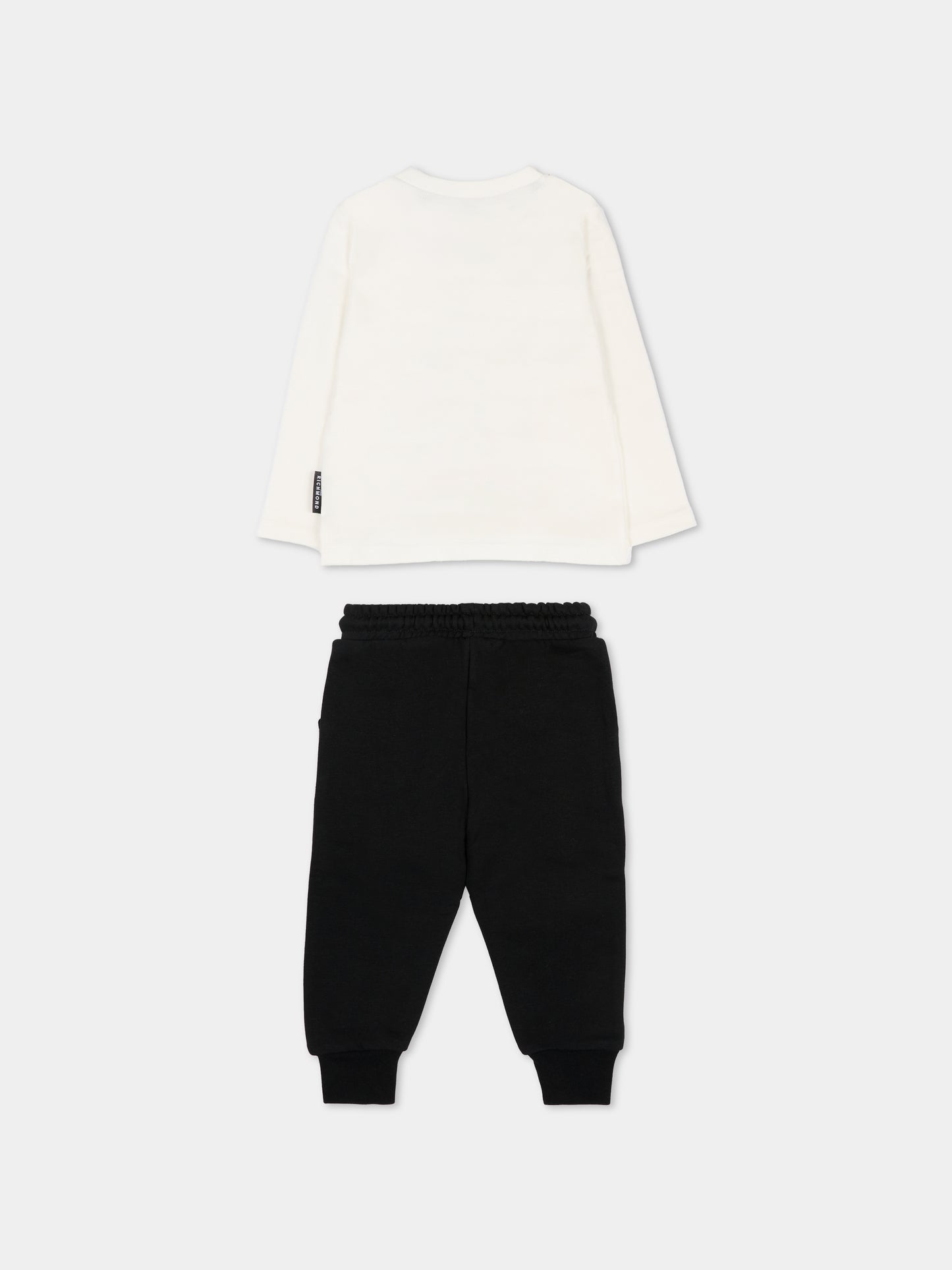 Completo bianco per neonato con logo,Richmond,RIA25001CJ OFF-WHITE