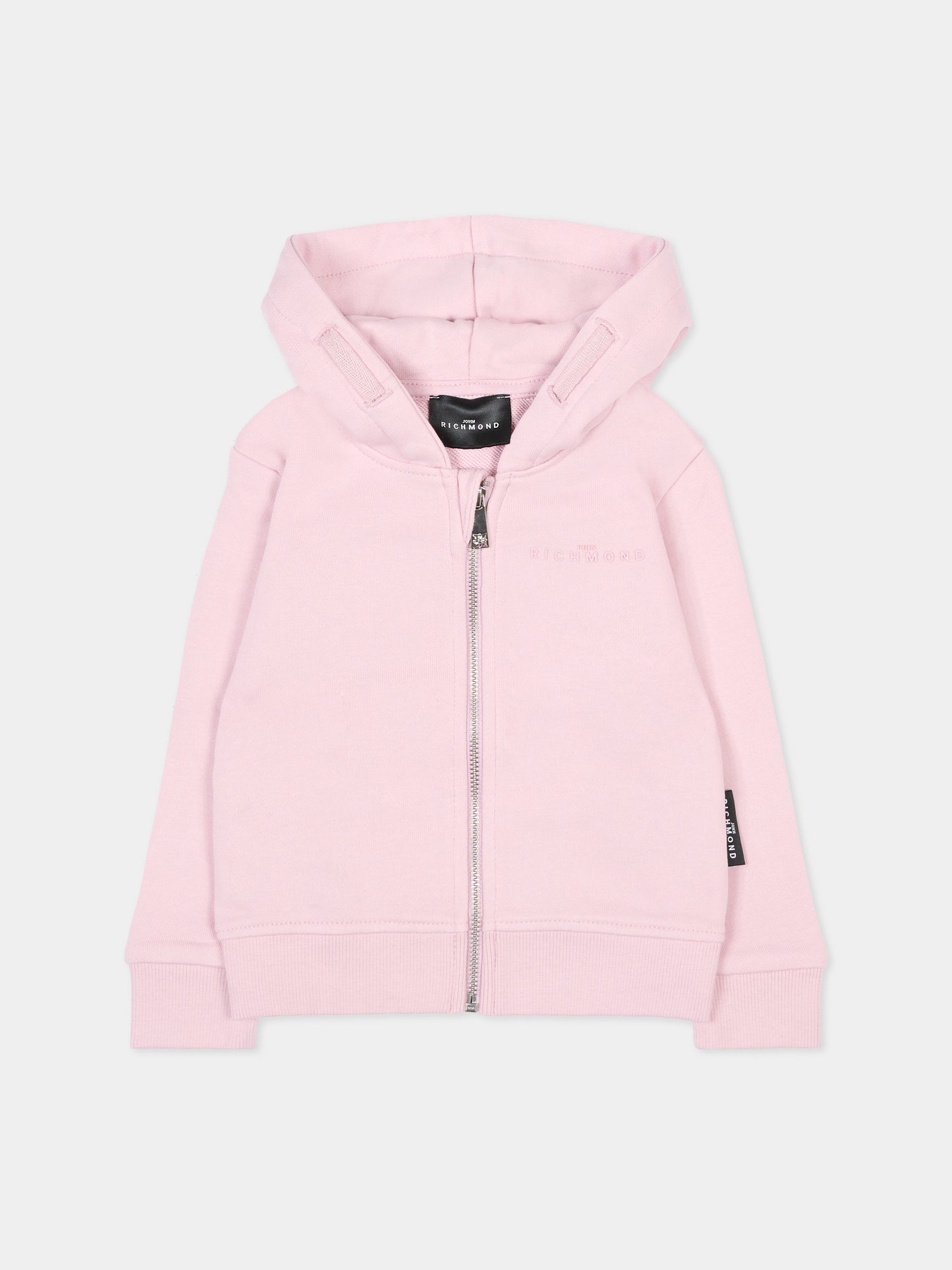 Felpa lilla per neonata con logo,Richmond,RIA25025FE ORCHID ICE