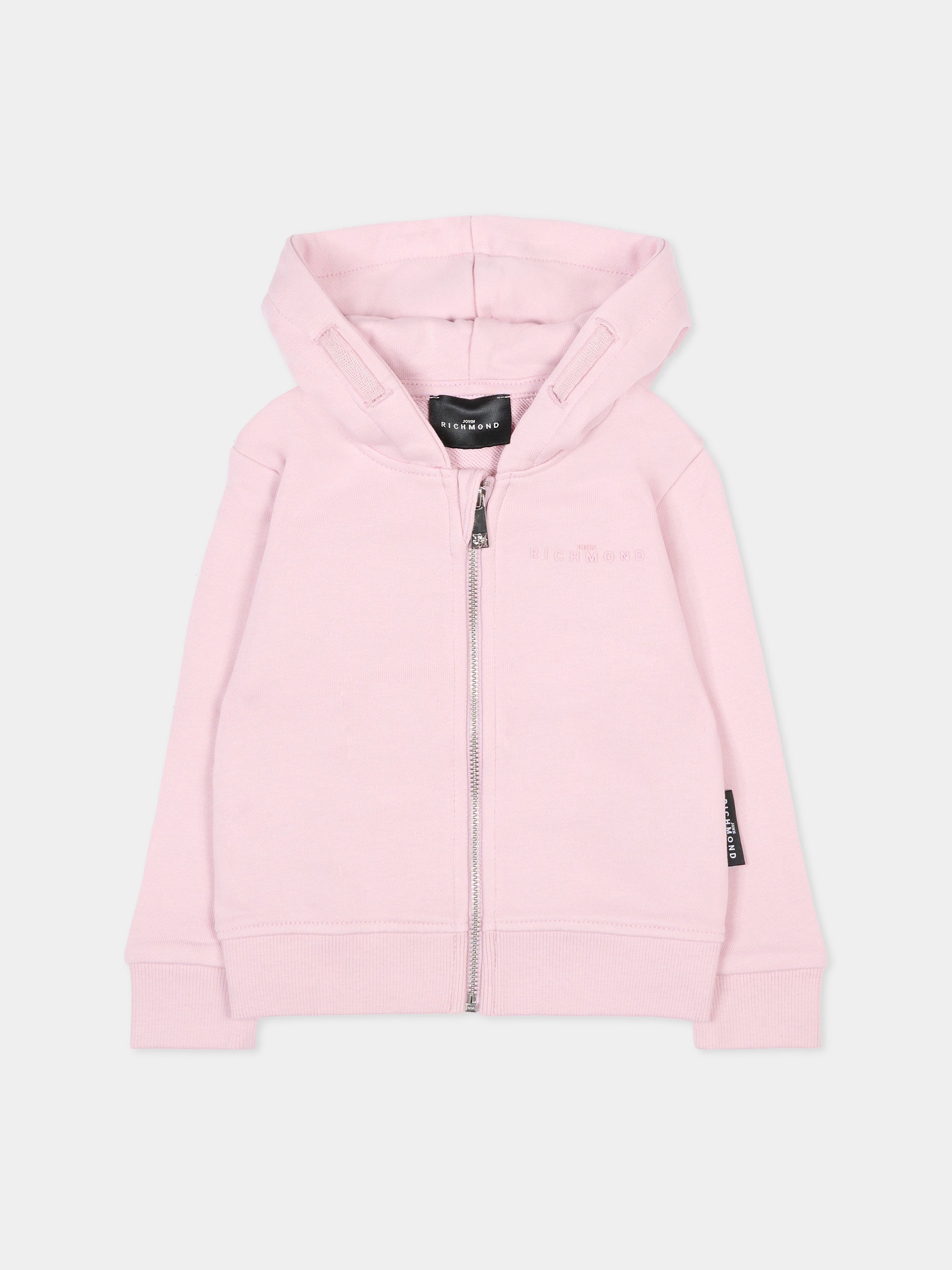 Felpa lilla per neonata con logo,Richmond,RIA25025FE ORCHID ICE