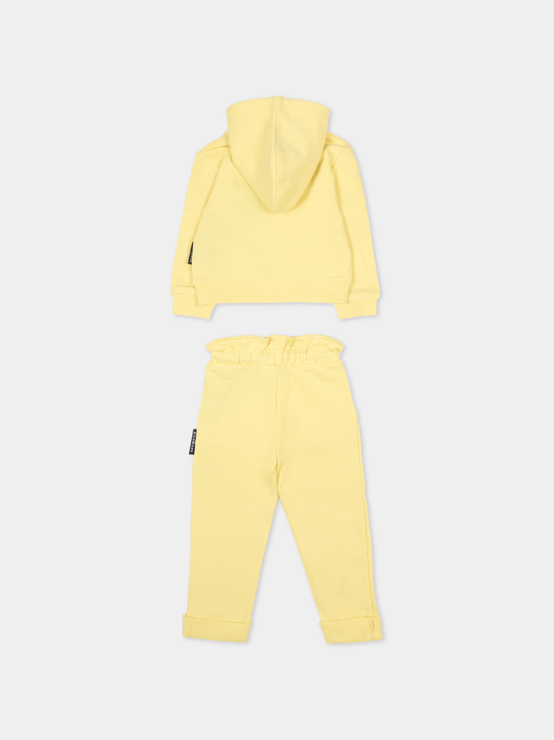 Completo giallo per neonata con logo,Richmond,RIA25027CF CUSTARD