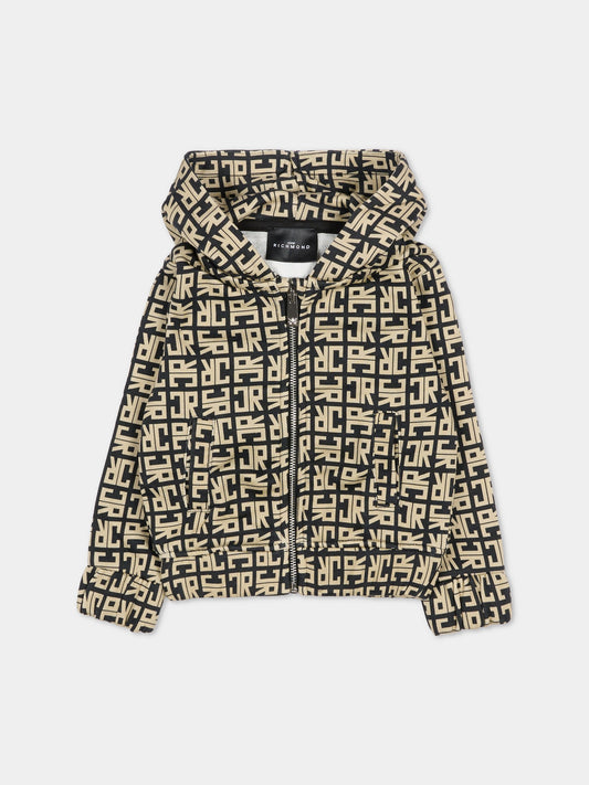 Felpa beige per neonato con logo,Richmond,RIA25047FE JR MONOGRAM BEIGE