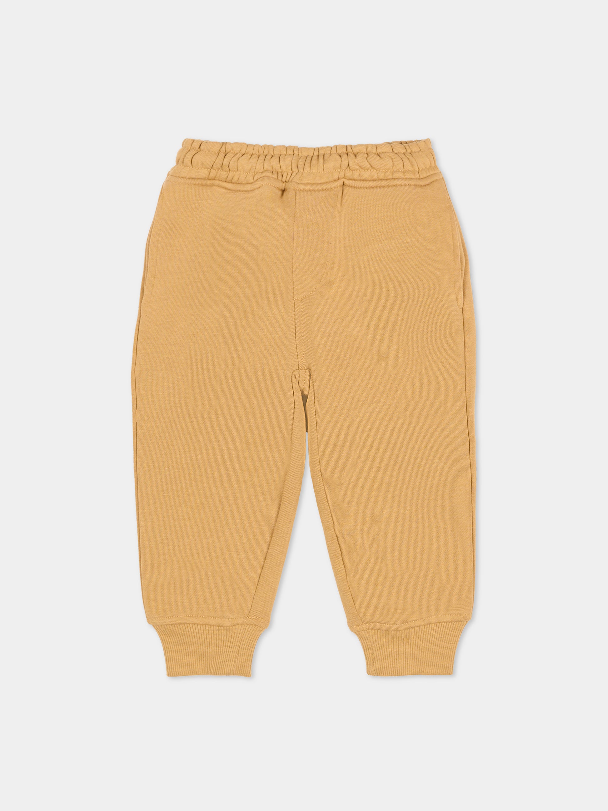 Pantaloni beige per neonato con logo,Trussardi Junior,TIA25074PA APPLE CINNAMON