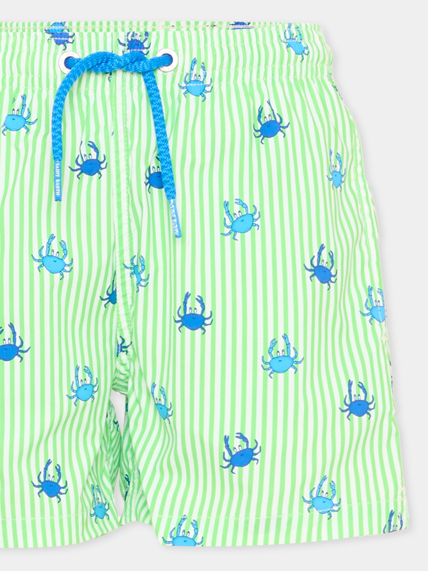Green Jean Lighting Stretch swim shorts for Boy with crabs