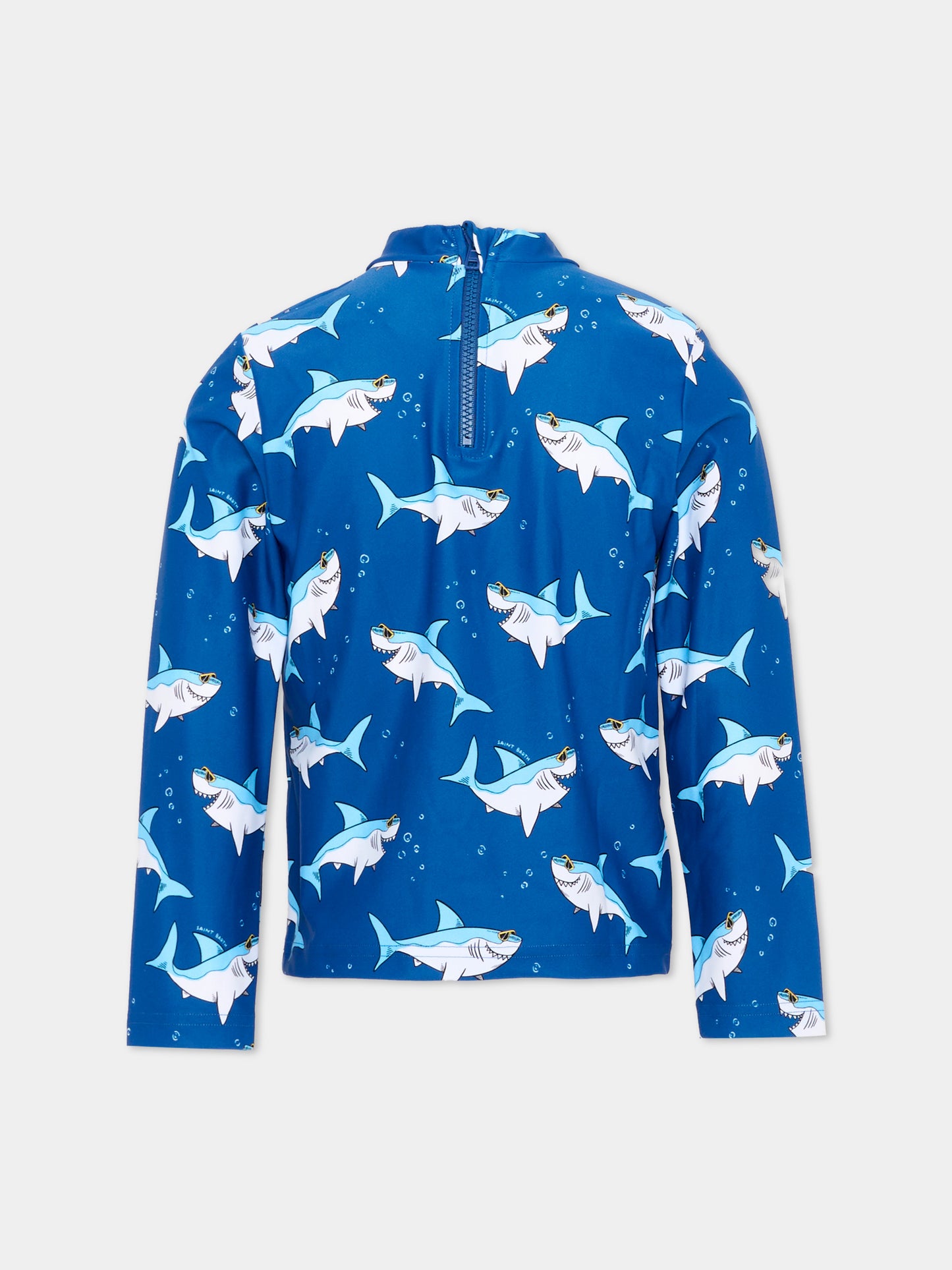 Maglia anti UV blu con squali per bambino,Mc2 Saint Barth,MSH0001 03219L