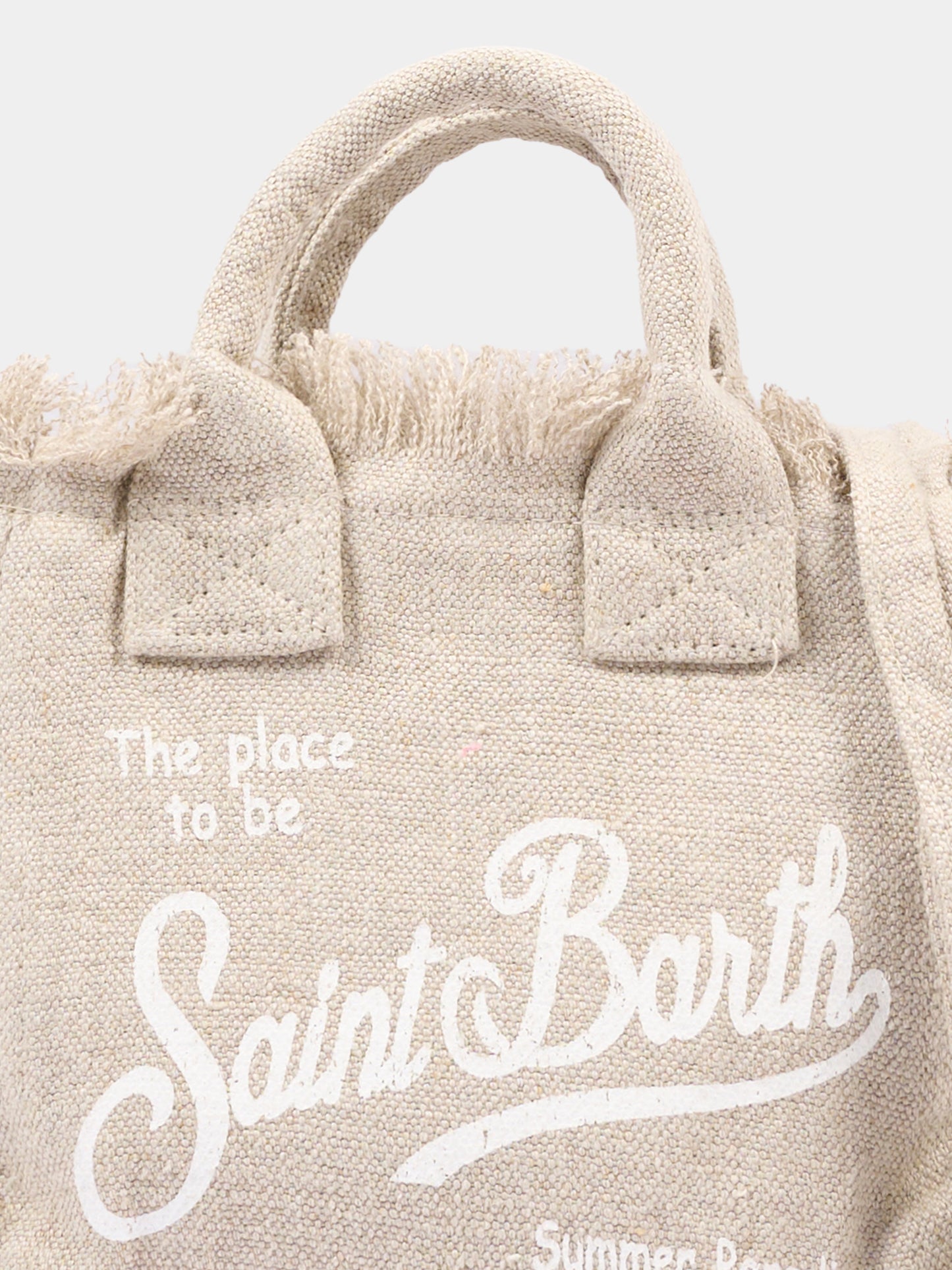 Borsa beige Vanity Mini Linen per bambina,Mc2 Saint Barth,VAMI008 01139L