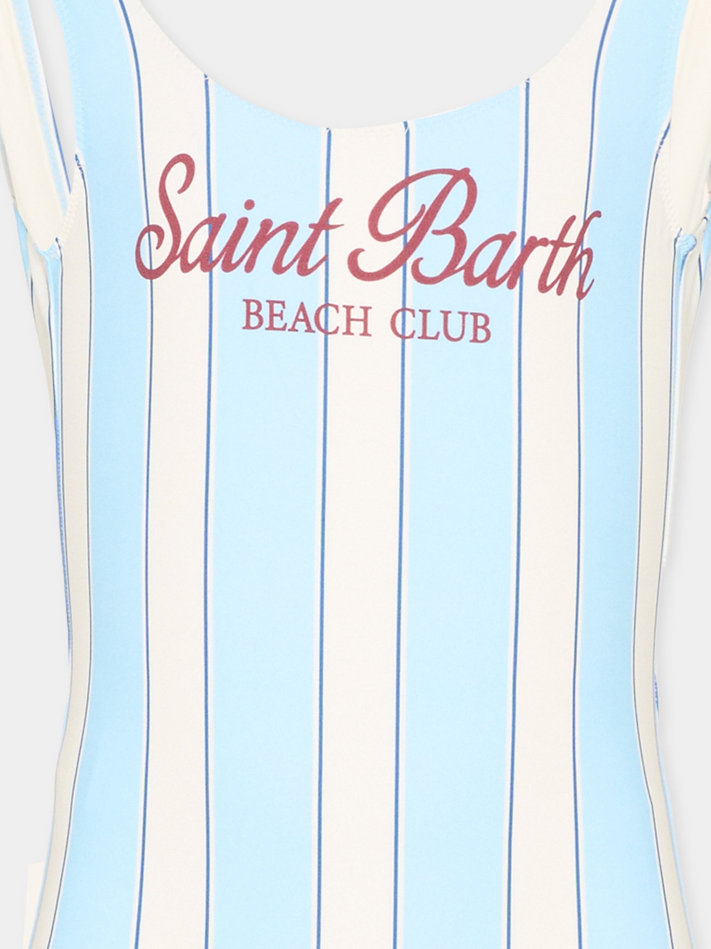 Costume intero azzurro cara per bambina a righe,Mc2 Saint Barth,CARA001 03087L