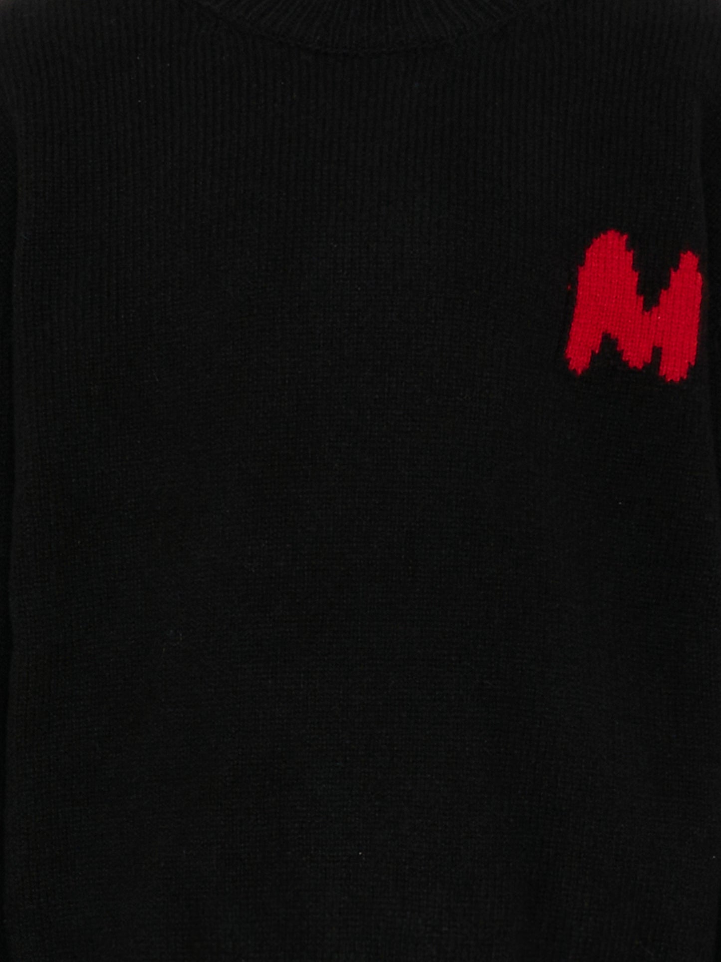 Maglione nero per bambino con lettera,Msgm Kids,F5MSJBJP236 110