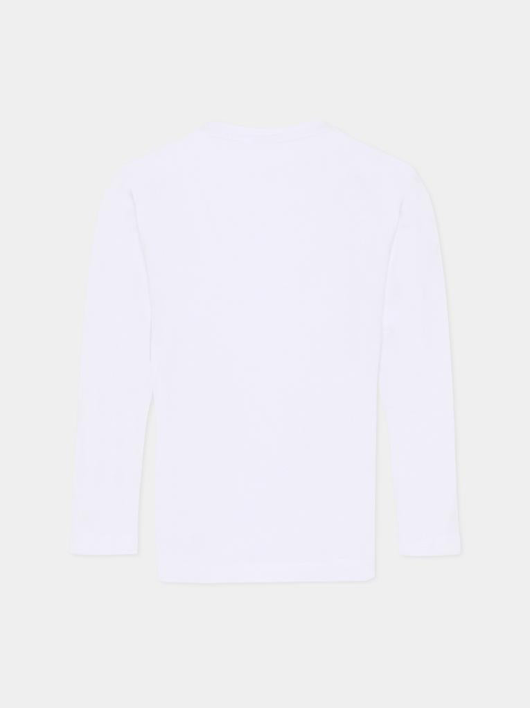 T-shirt bianca per bambino con logo,Boss,J51218 10P