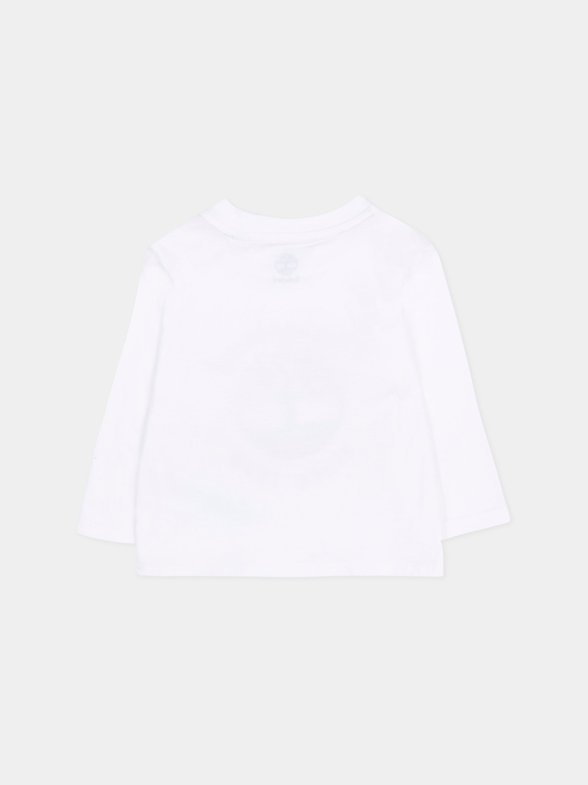 T-shirt bianca per neonato con logo,Timberland,T60255 10P
