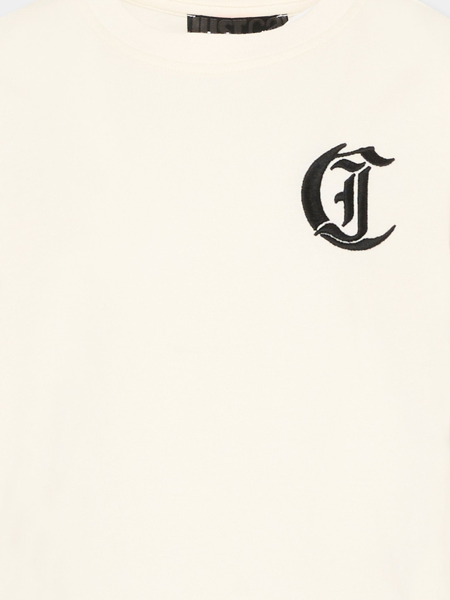 T-Shirt avorio per bambino con logo,Just Cavalli Kids,JBP26018TS PRISTINE