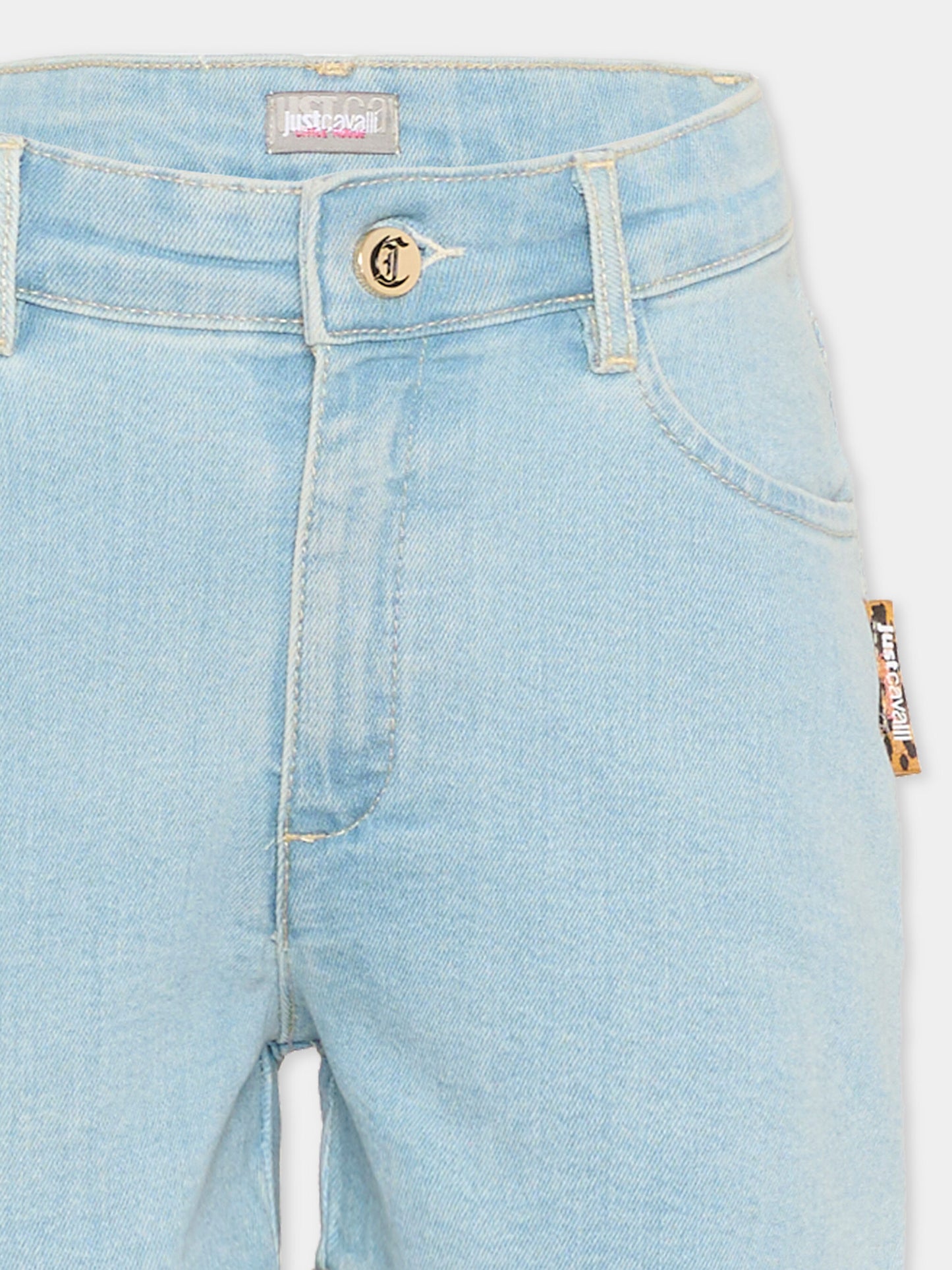 Shorts denim per bambino,Just Cavalli Kids,JIP26073SH DENIM BLUE LIGHT