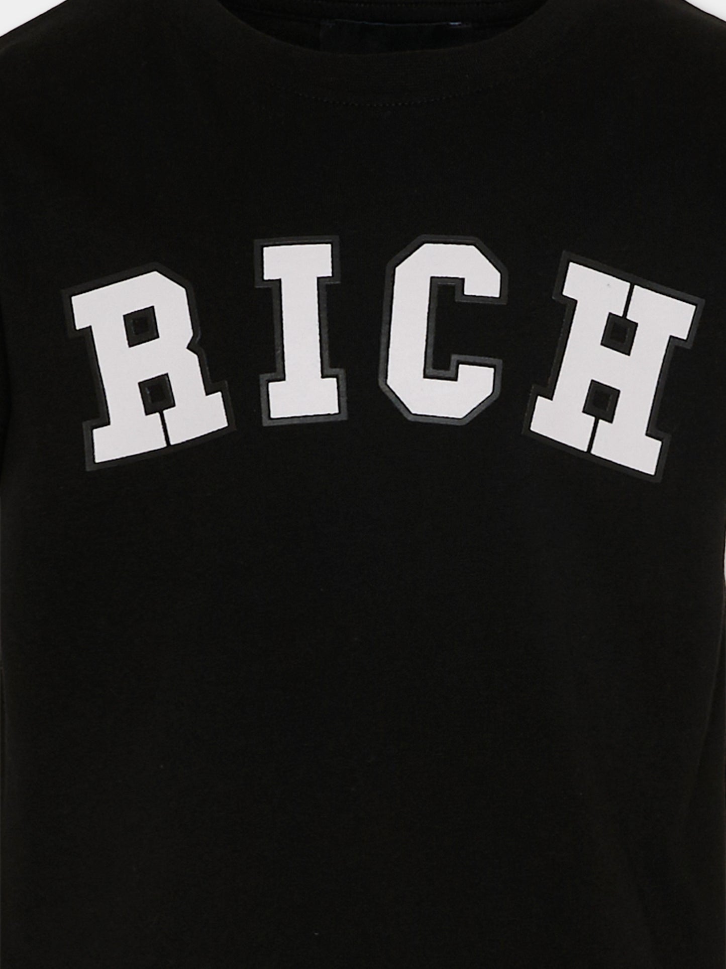 T-Shirt nera per bambino con logo,Richmond,RBP26012TS BLACK
