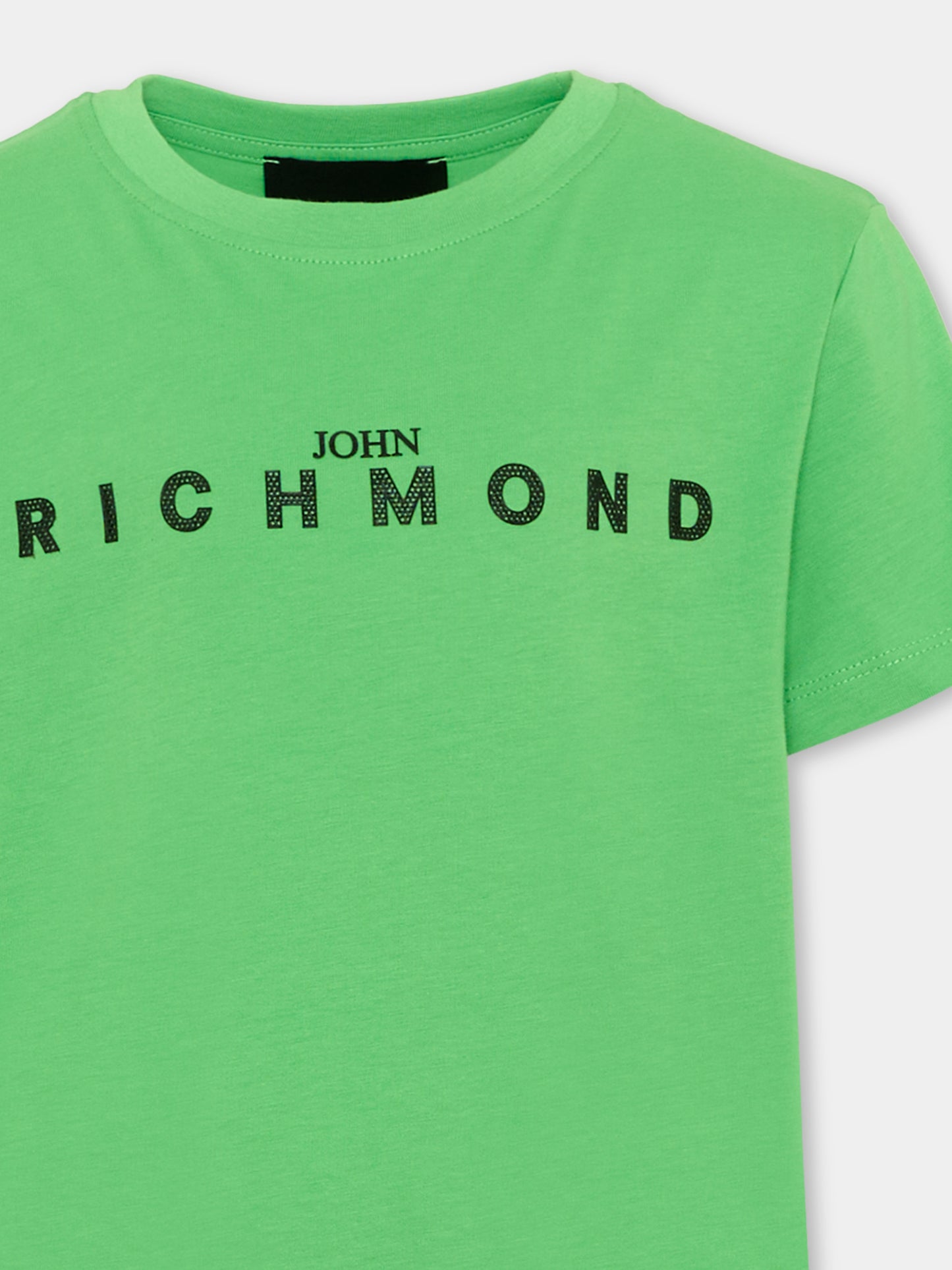 Completo sportivo verde per bambino con logo,Richmond,RBP26018CJ GREEN VIBRANT